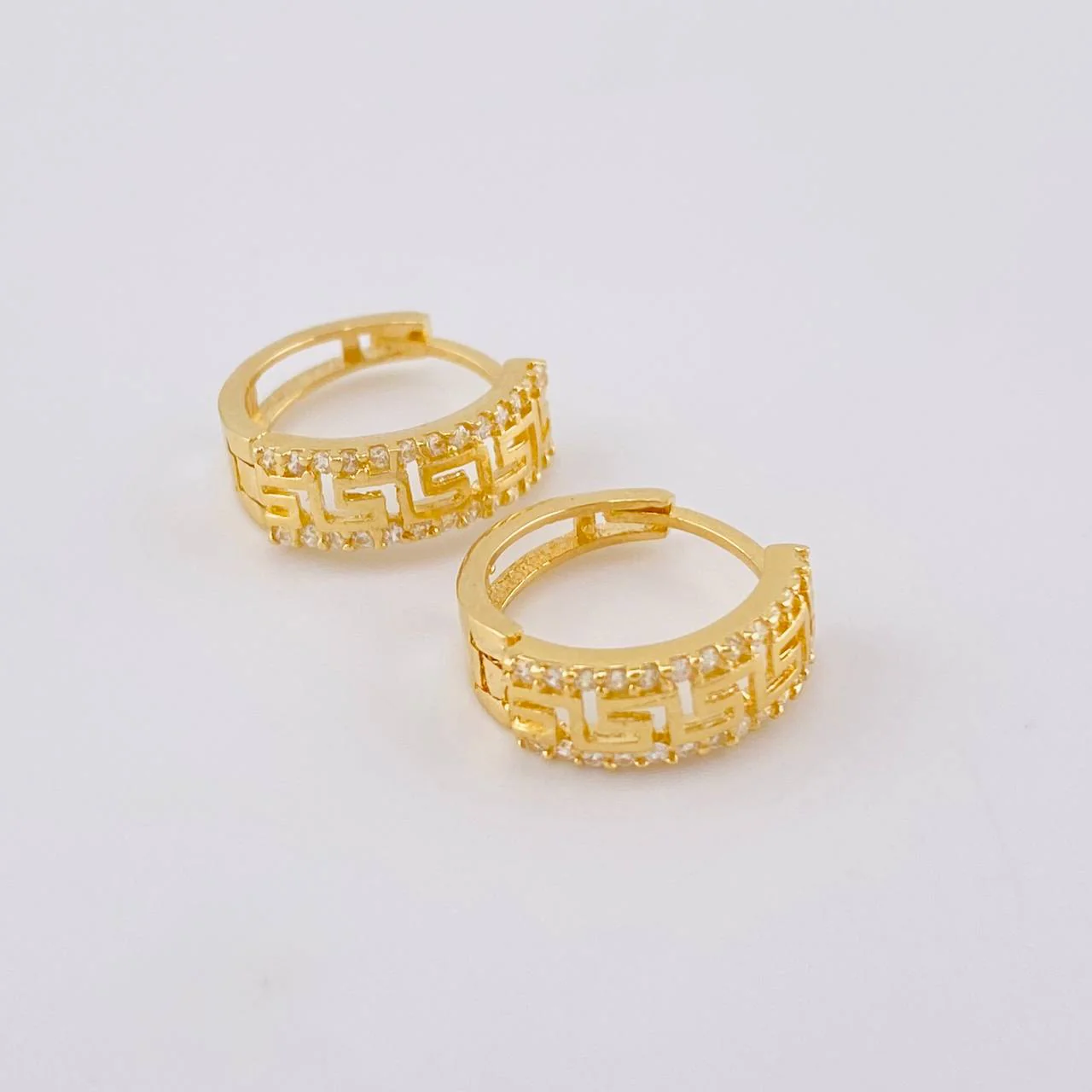 Candongas Carril Trival 2.45 g / 1.2 cm Oro Amarillo 18K - Image 2