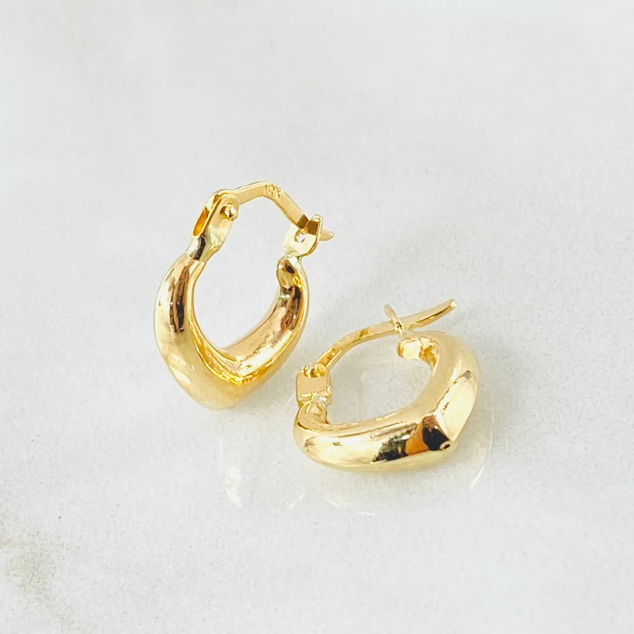 Candongas Corazon 1.1gr / 1.5cm / Oro Amarillo 18K * - Image 2
