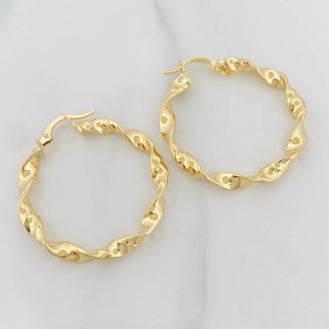 Candongas Demi 3.05 g / 3.5 cm Oro Amarillo 18K - Image 3