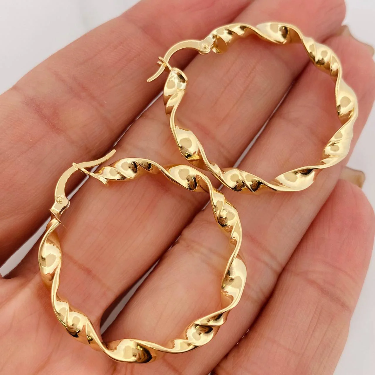 Candongas Demi 3 g / 3.5 cm Oro Amarillo 18K - Image 4