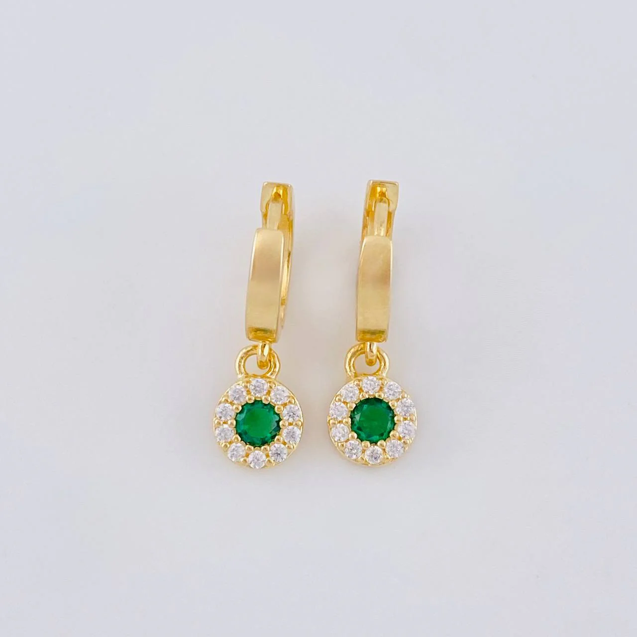 Candongas Halo Circular 2.6 g / 1.8 cm Oro Amarillo 18K