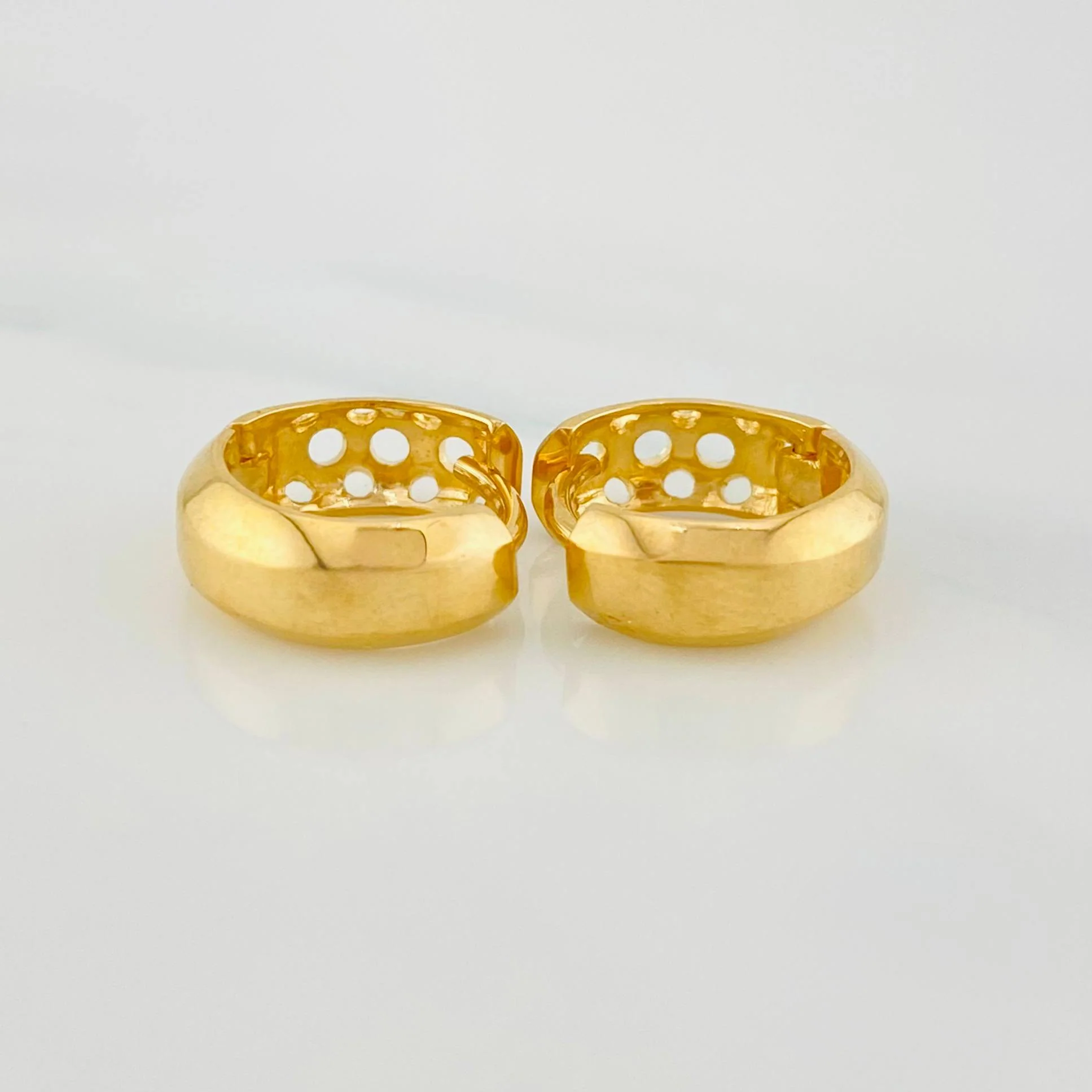 Candongas Halo De Luna 3.45 g / 1.3 cm Oro Amarillo 18K - Image 2