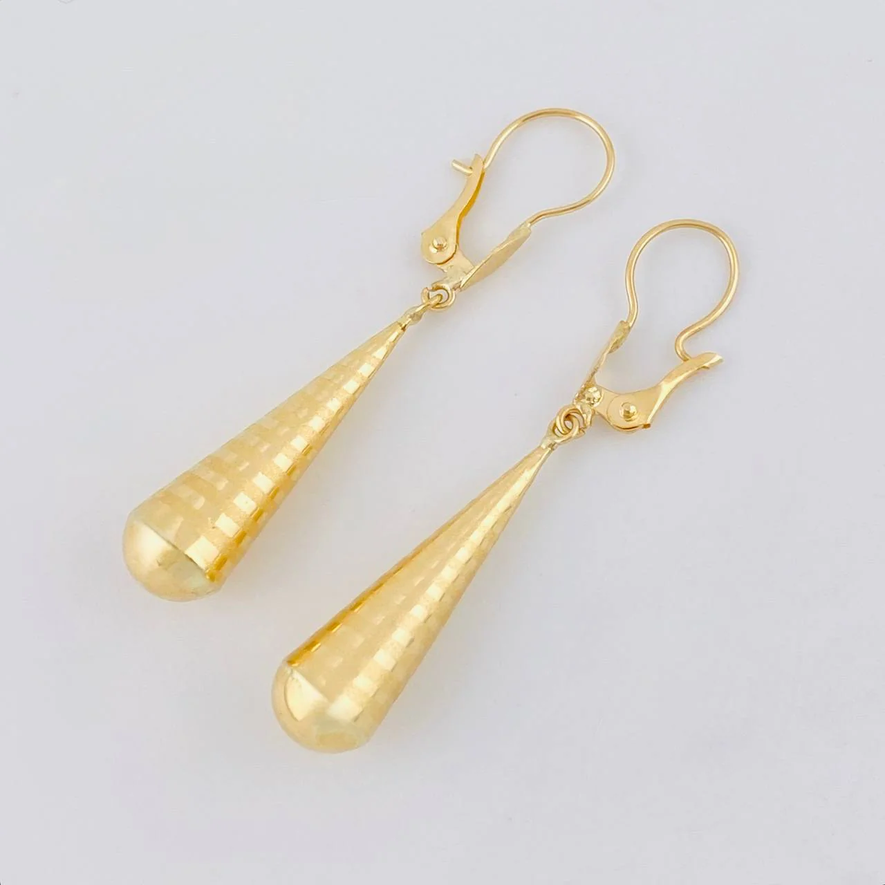 Candongas Lagrima 1.05 g / 4 cm Oro Amarillo 18K - Image 2
