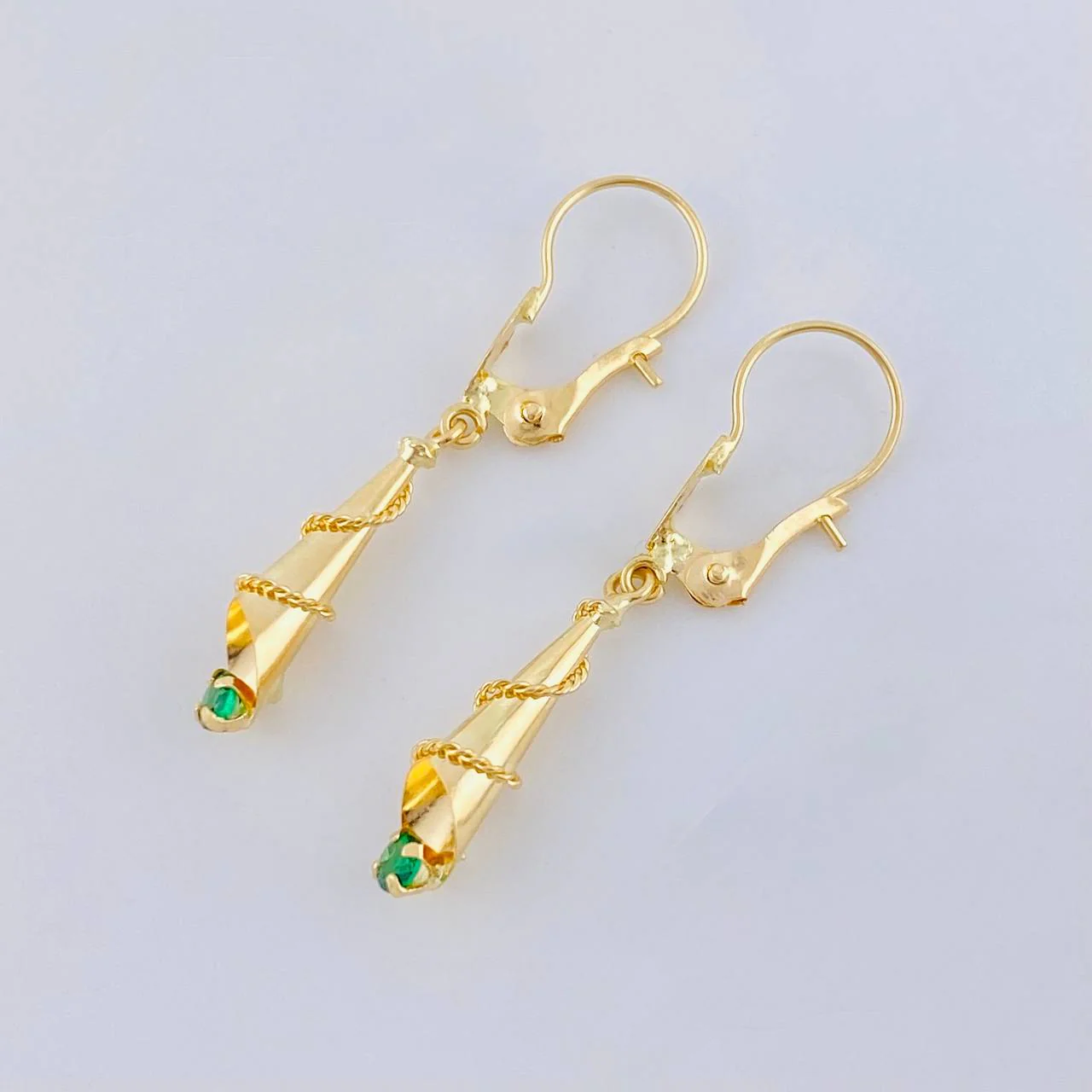 Candongas Lagrima 1.15 g / 3.2 cm Oro Amarillo 18K - Image 2