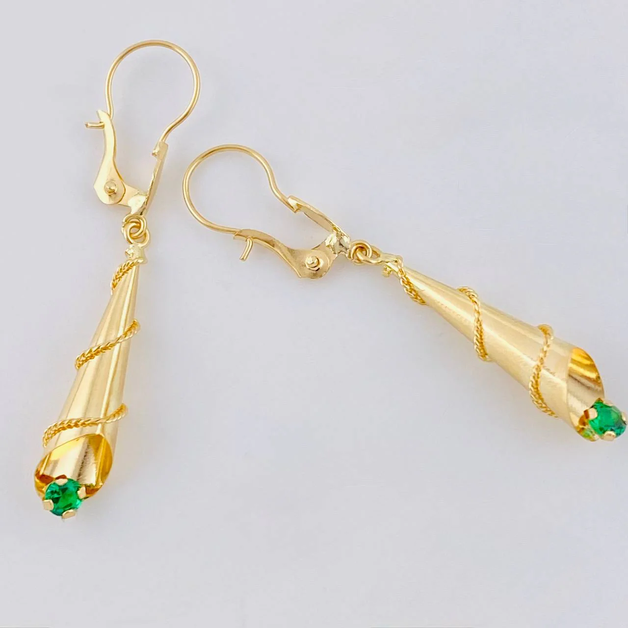 Candongas Lagrima 1.15 g / 3.2 cm Oro Amarillo 18K - Image 3