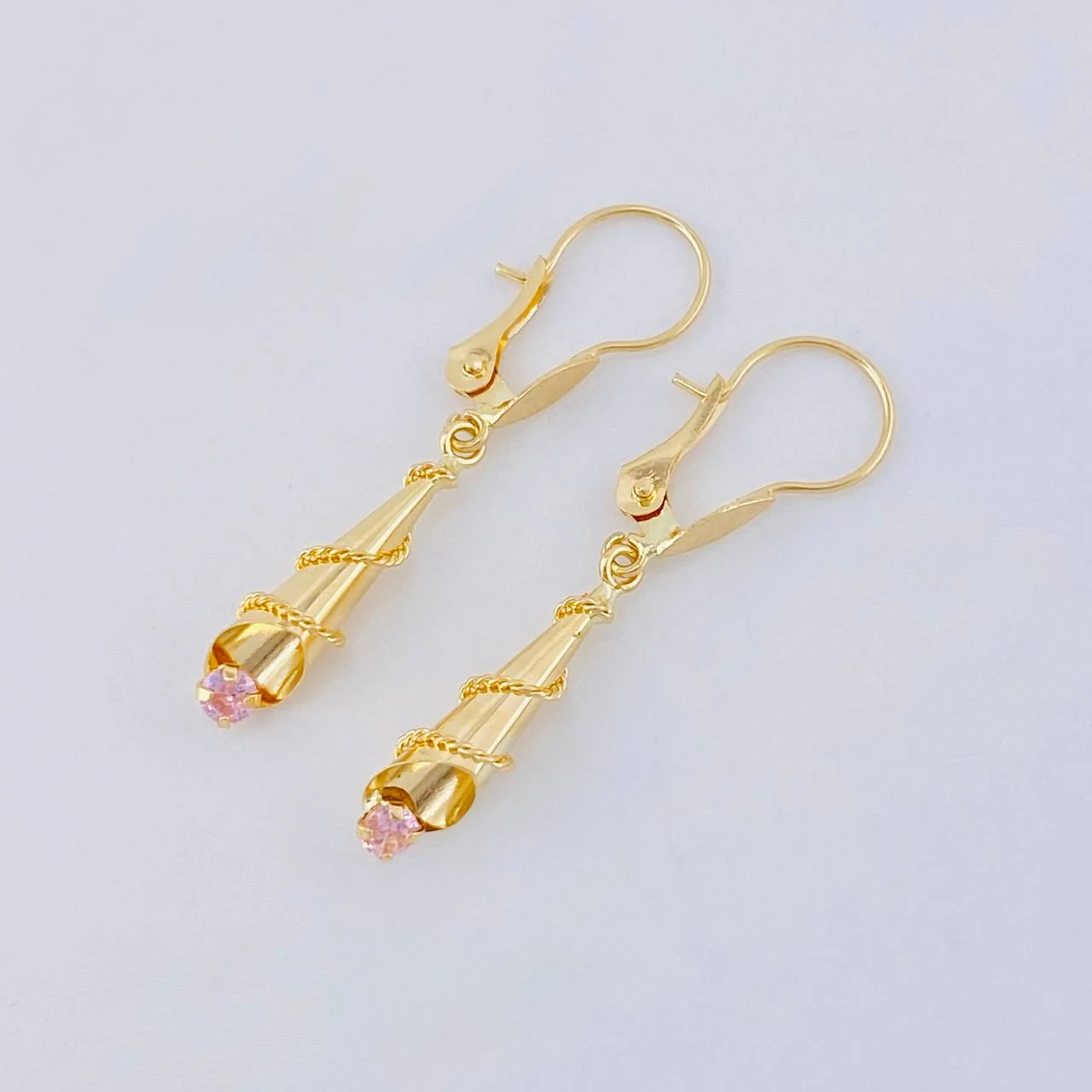 Candongas Lagrima 1.5 g / 3.6 cm Oro Amarillo 18K - Image 2