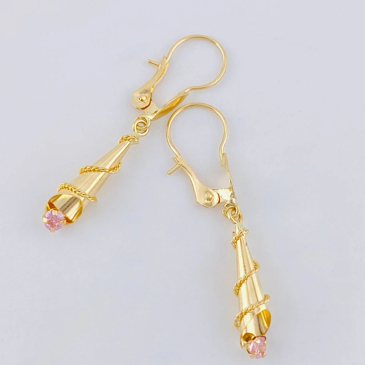 Candongas Lagrima 1.5 g / 3.6 cm Oro Amarillo 18K - Image 3