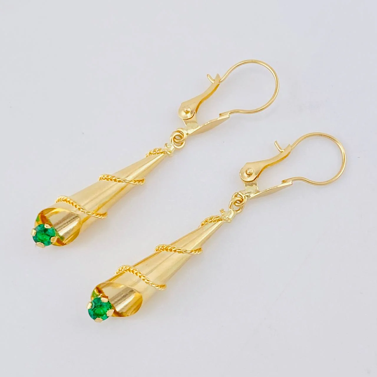 Candongas Lagrima 1.7 g / 3.9 cm Oro Amarillo 18K - Image 2