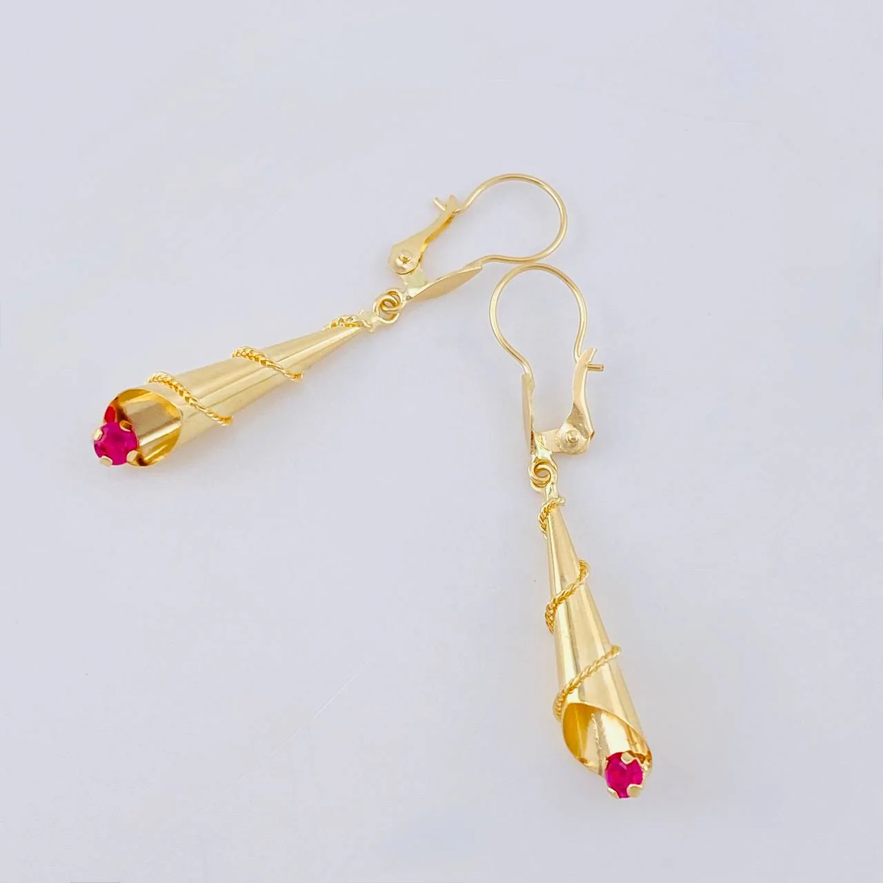 Candongas Lagrima 1.75 g / 3.9 cm Oro Amarillo 18K - Image 2