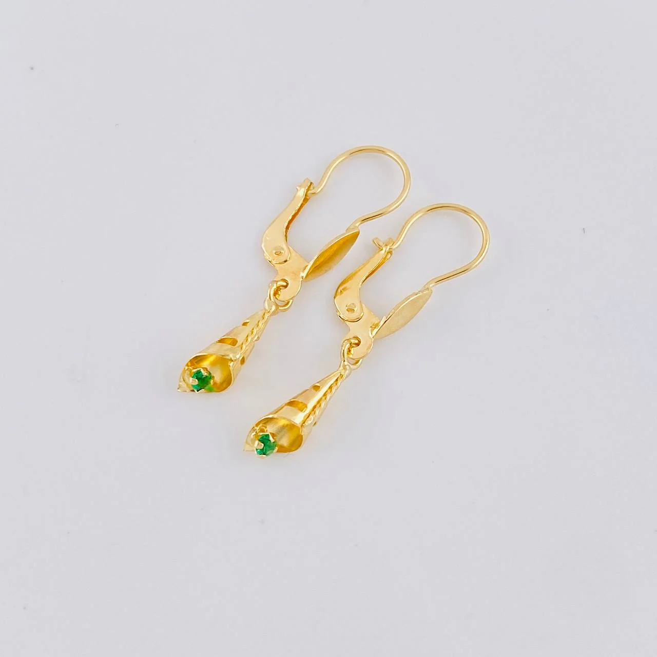 Candongas Lagrima Gota 1.2 g / 3 cm Oro Amarillo 18K - Image 2