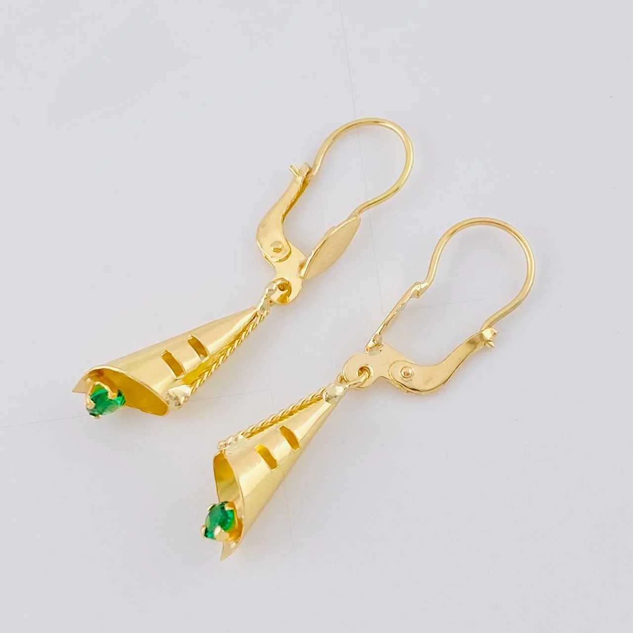 Candongas Lagrima Gota 1.6 g / 3.5 cm Oro Amarillo 18K - Image 2