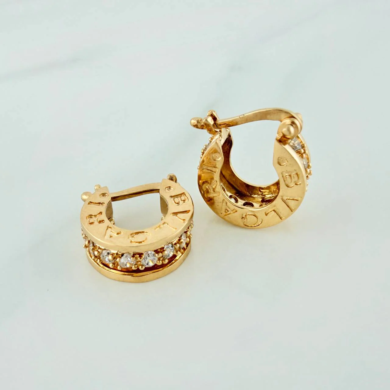 Candongas Linea BV 4.65gr / 1.3cm / Oro Amarillo 18K - Image 2