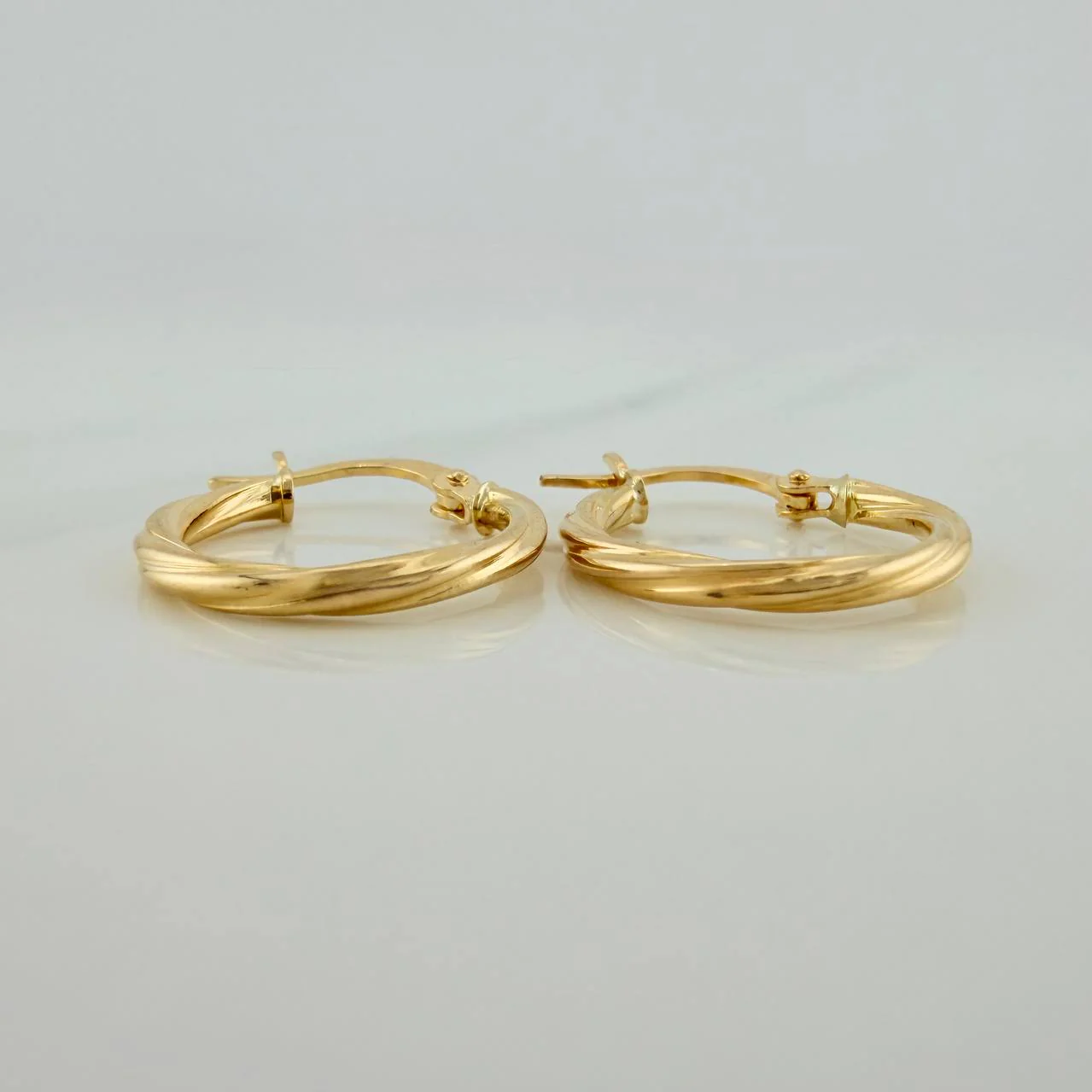 Candongas Lore 1.1gr / 2cm / Oro Amarillo 18K & - Image 2