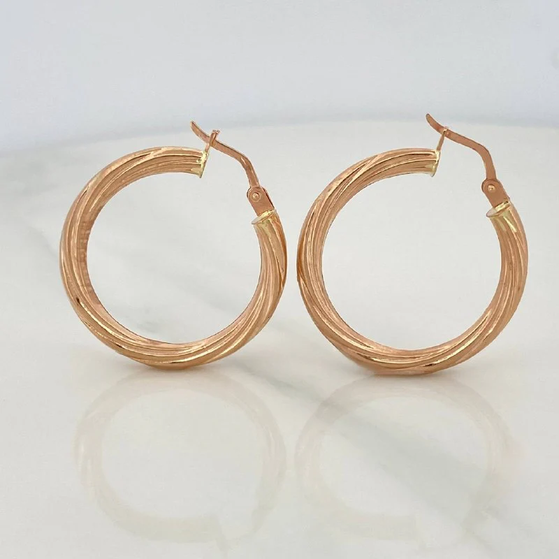 Candongas Mary 2.7 g / 2.9 cm Oro Rosa 18K
