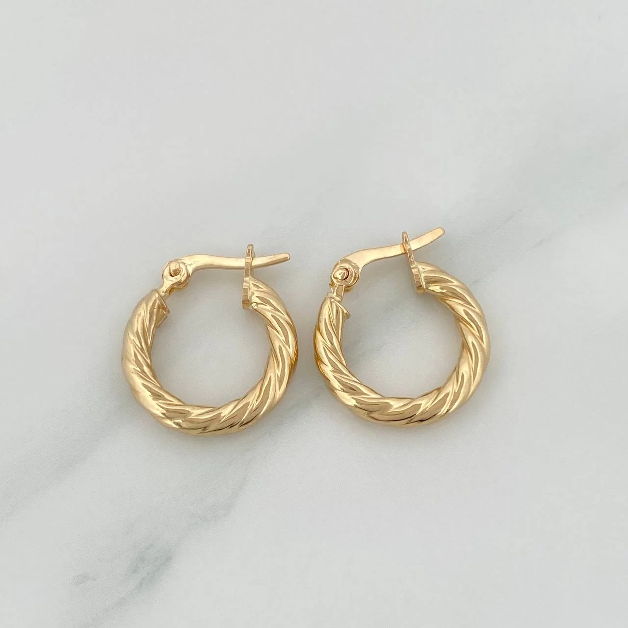 Candongas Mati 1.25gr / 1.6cm / Oro Amarillo 18K &