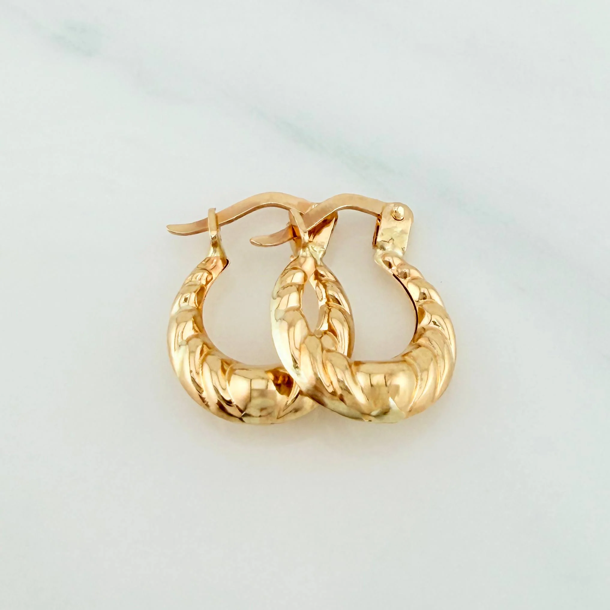 Candongas Mirilla Corazon 1.1 g / 1.5 cm Oro Amarillo 18K - Image 3