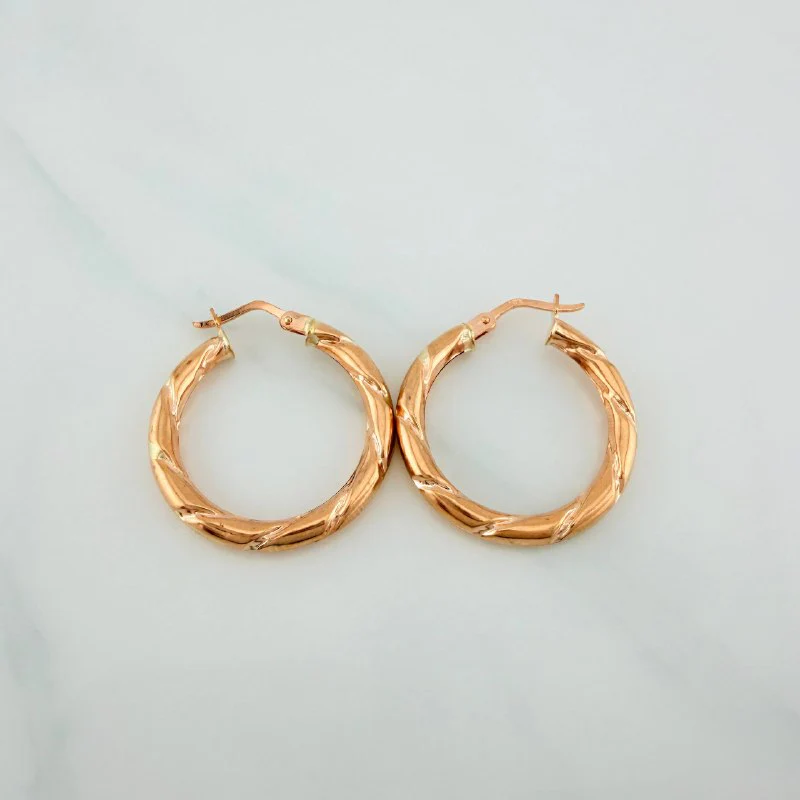 Candongas Rox Lisa 2.75 g / 2.8 cm Oro Rosa 18K