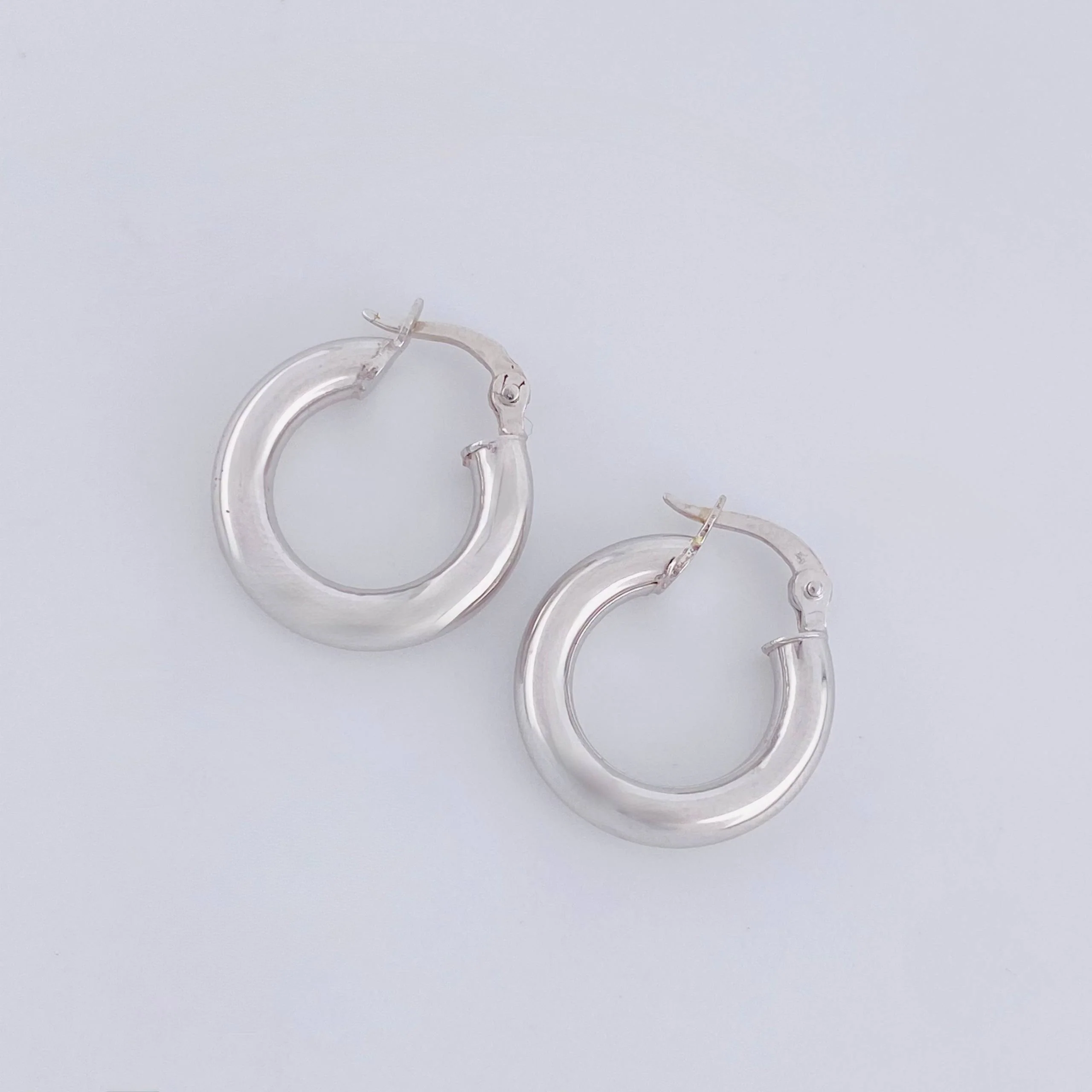Candongas Jass Lisas 1.9gr / 2cm / Oro Blanco 18K - Image 5