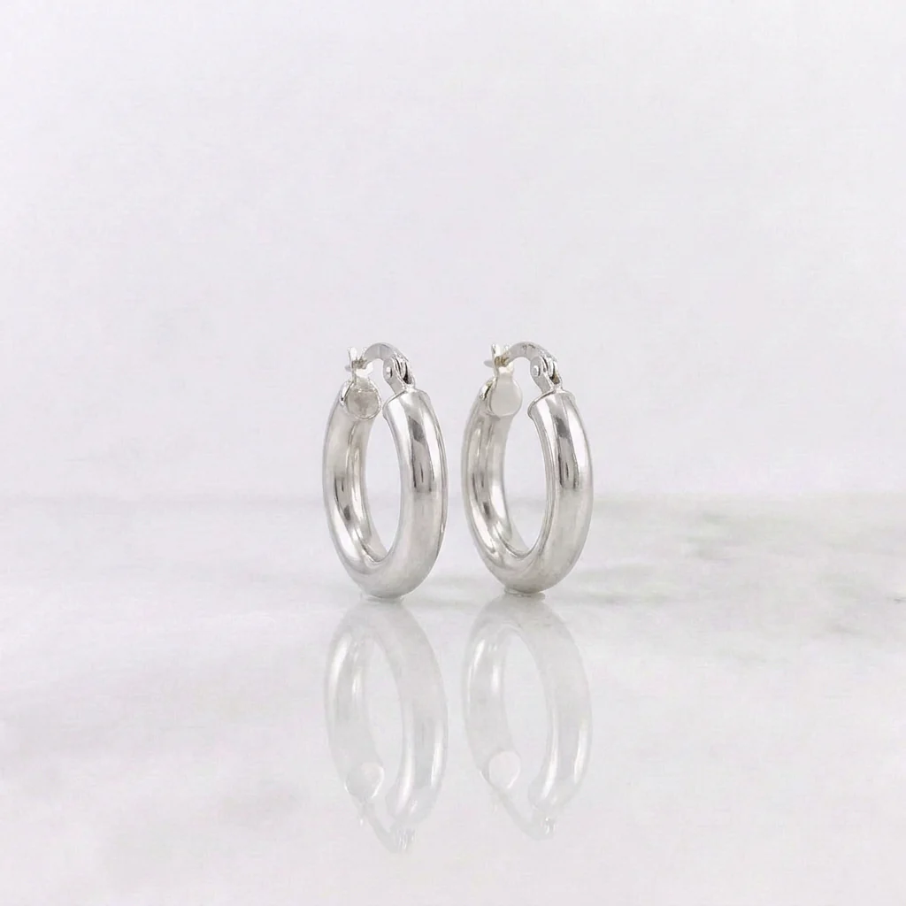 Candongas Jass Lisas 2gr / 2cm / Oro Blanco 18K