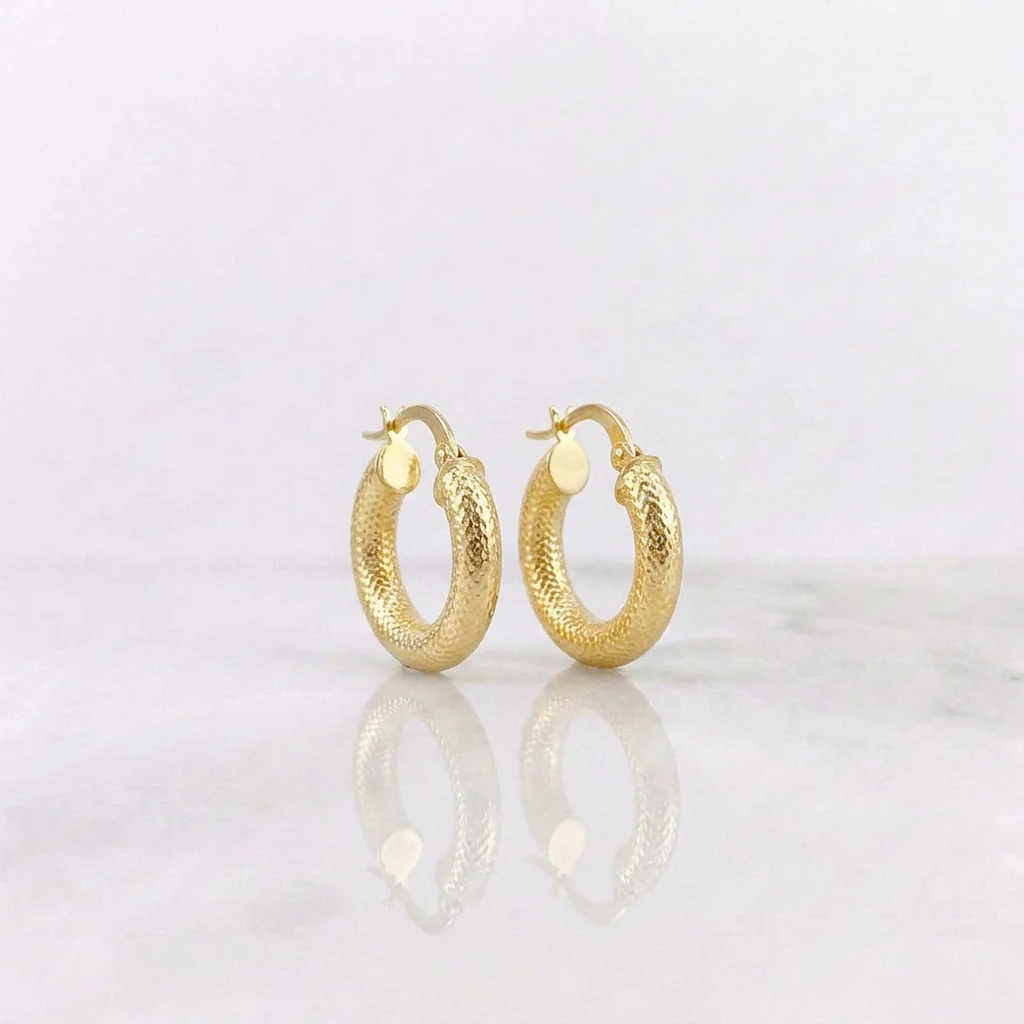 Candongas Jass Punteada 2.25gr / 2cm / Oro Amarillo 18K