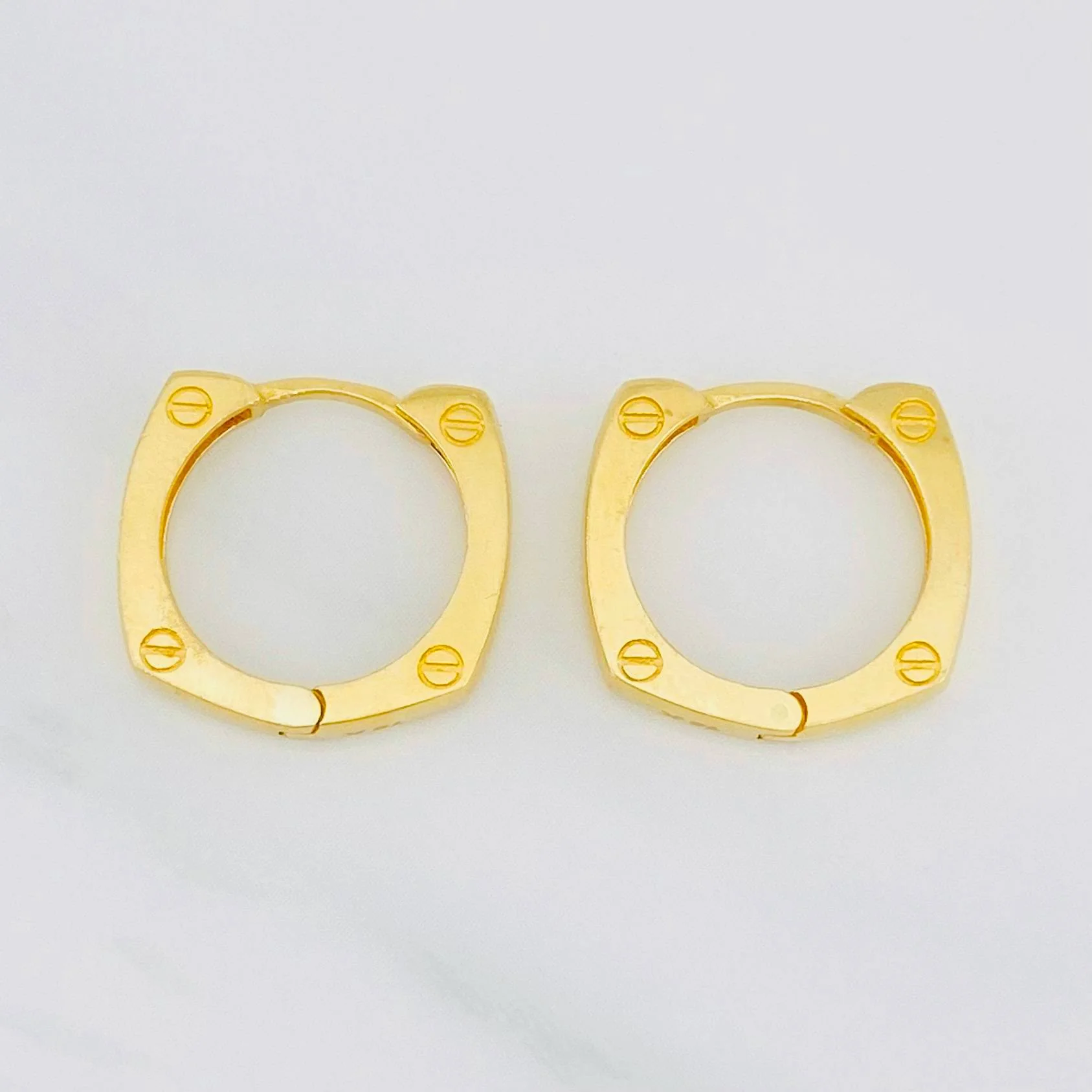 Candongas Tornillo 3.45g / 1.5cm Oro Amarillo 18K