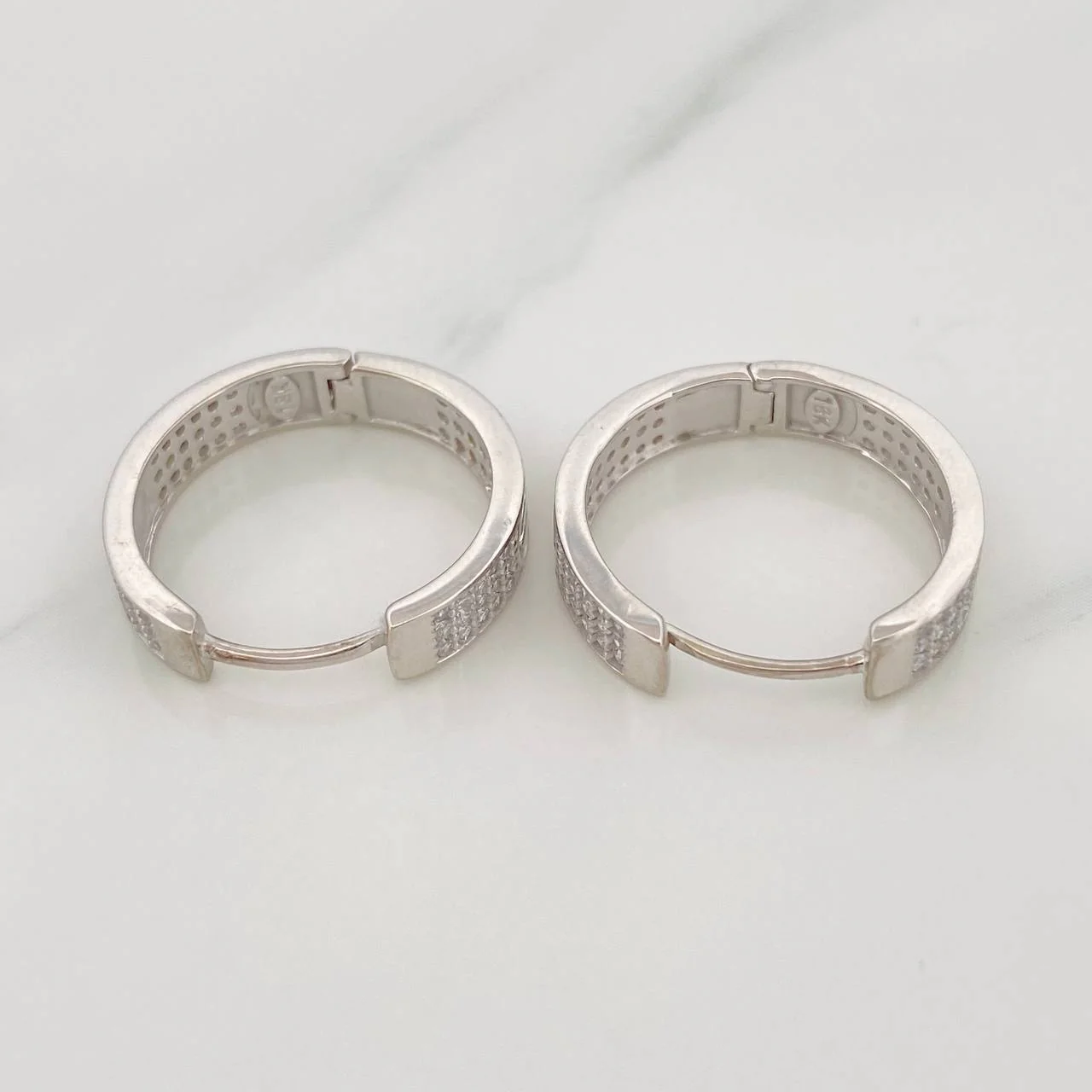Candongas Tornillo 5.8g / 2cm Oro Blanco 18K - Image 3