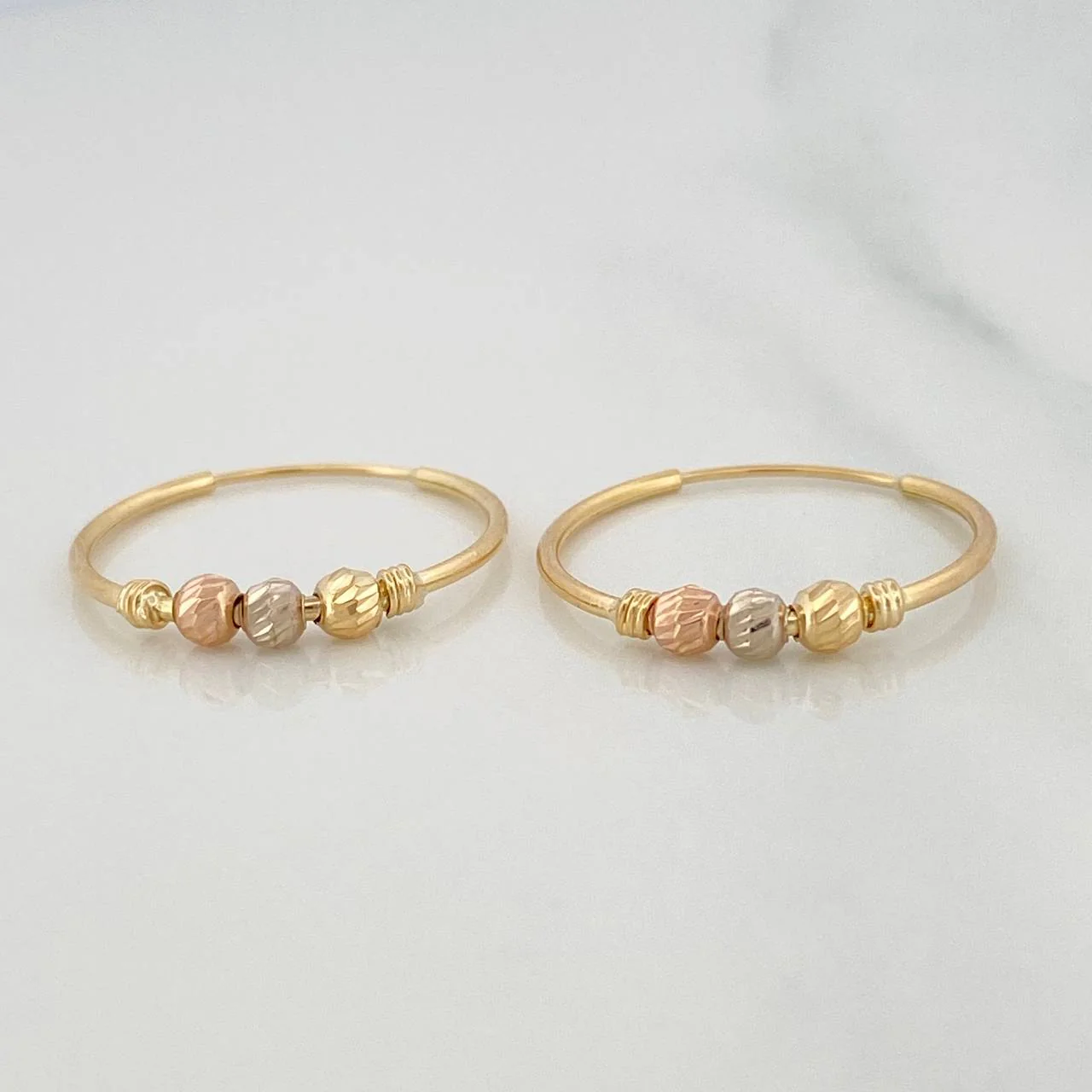 Candongas Trio 1.4 g / 2 cm Oro Amarillo 18K - Image 2