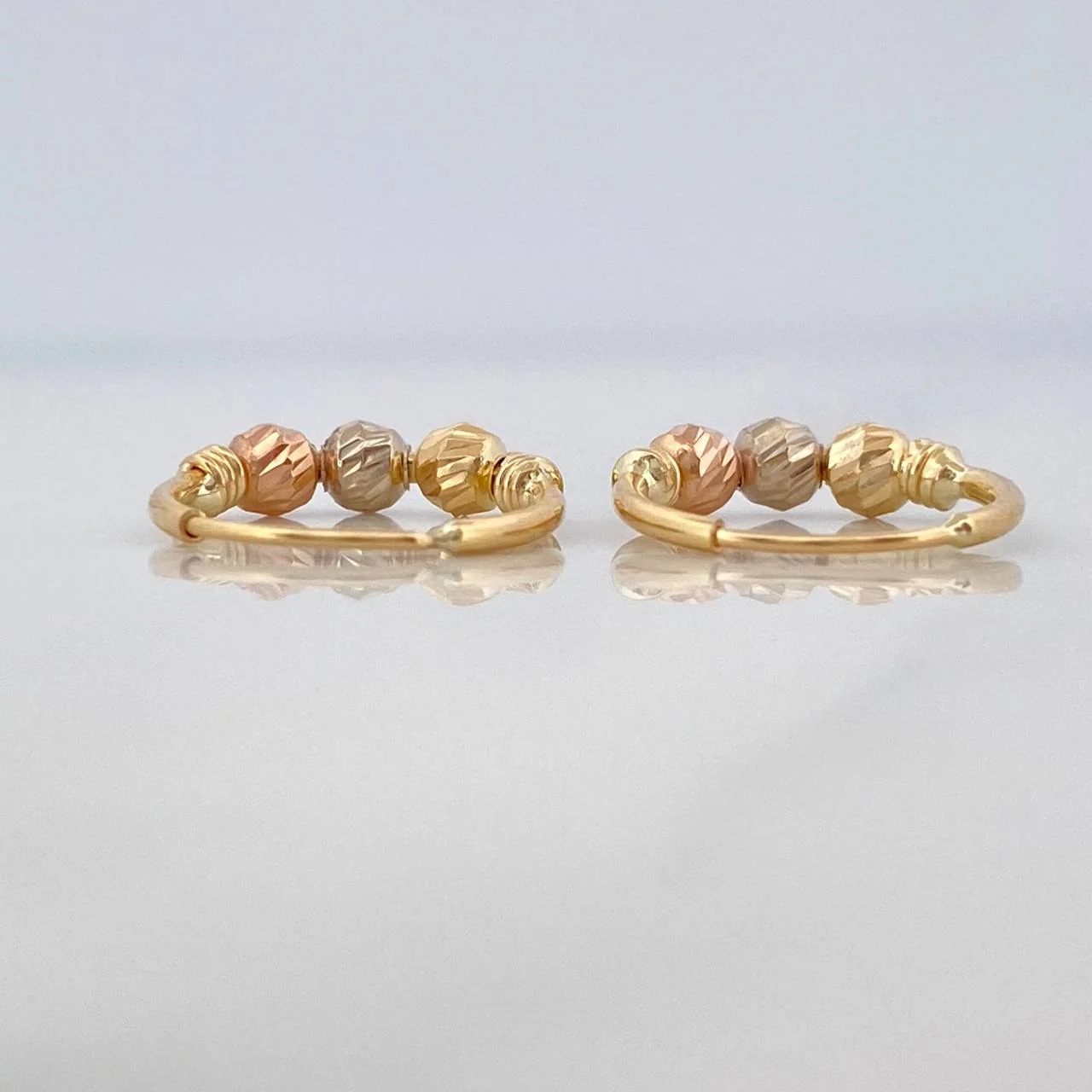 Candongas Trio 1 g / 1.3 cm Tres Oros 18K - Image 3