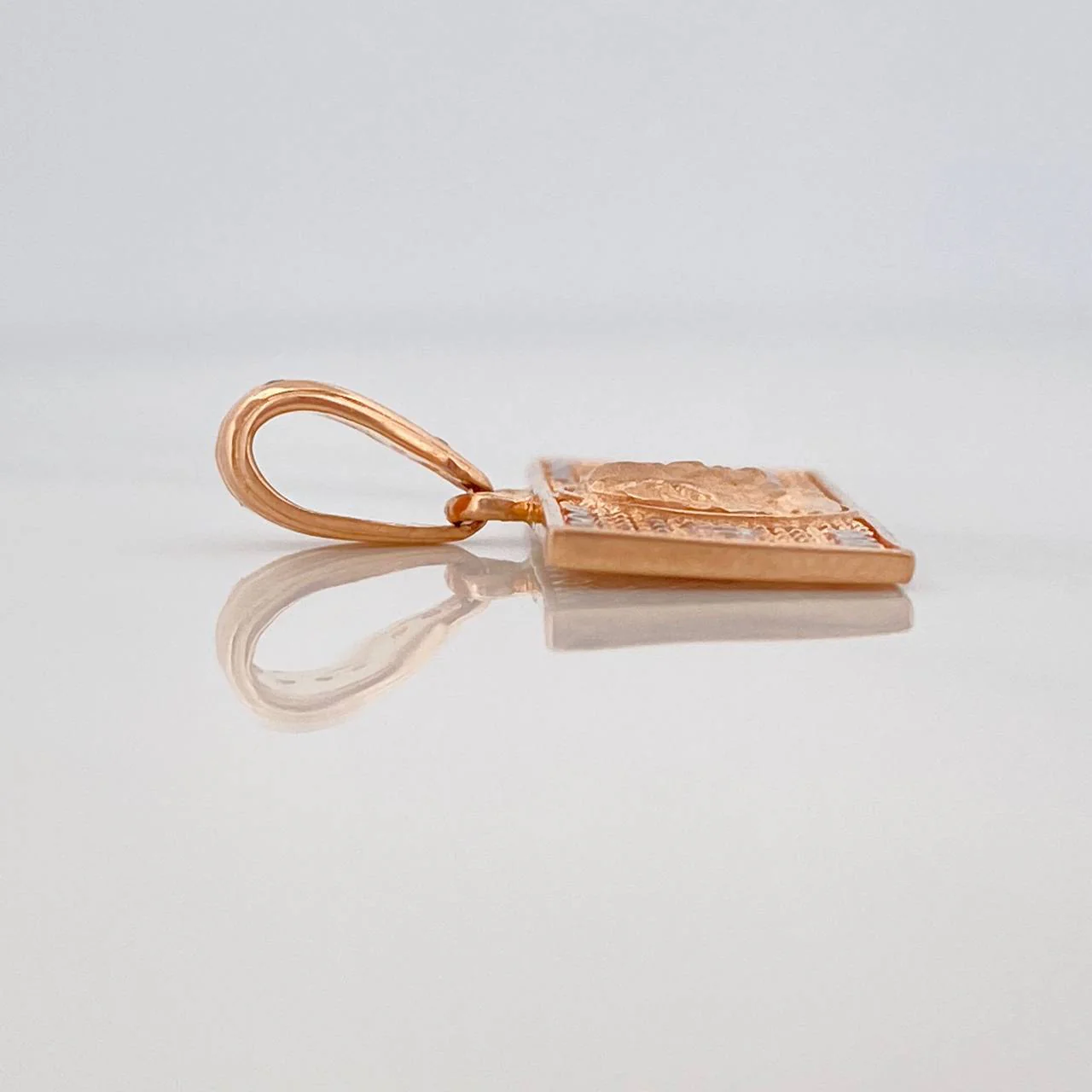 Dije 100 Dolares 3.5gr / 2.1cm /Dos Oros Blanco Rosa 18K - Image 3