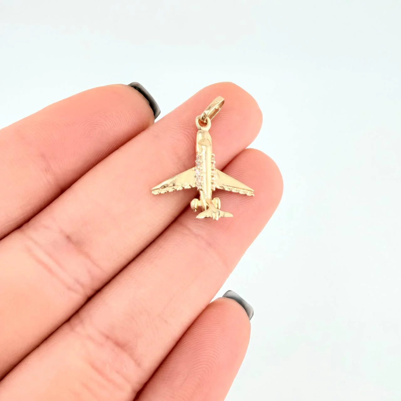 Dije Avion 1.2g / 2.2cm Oro Amarillo 18K - Image 5