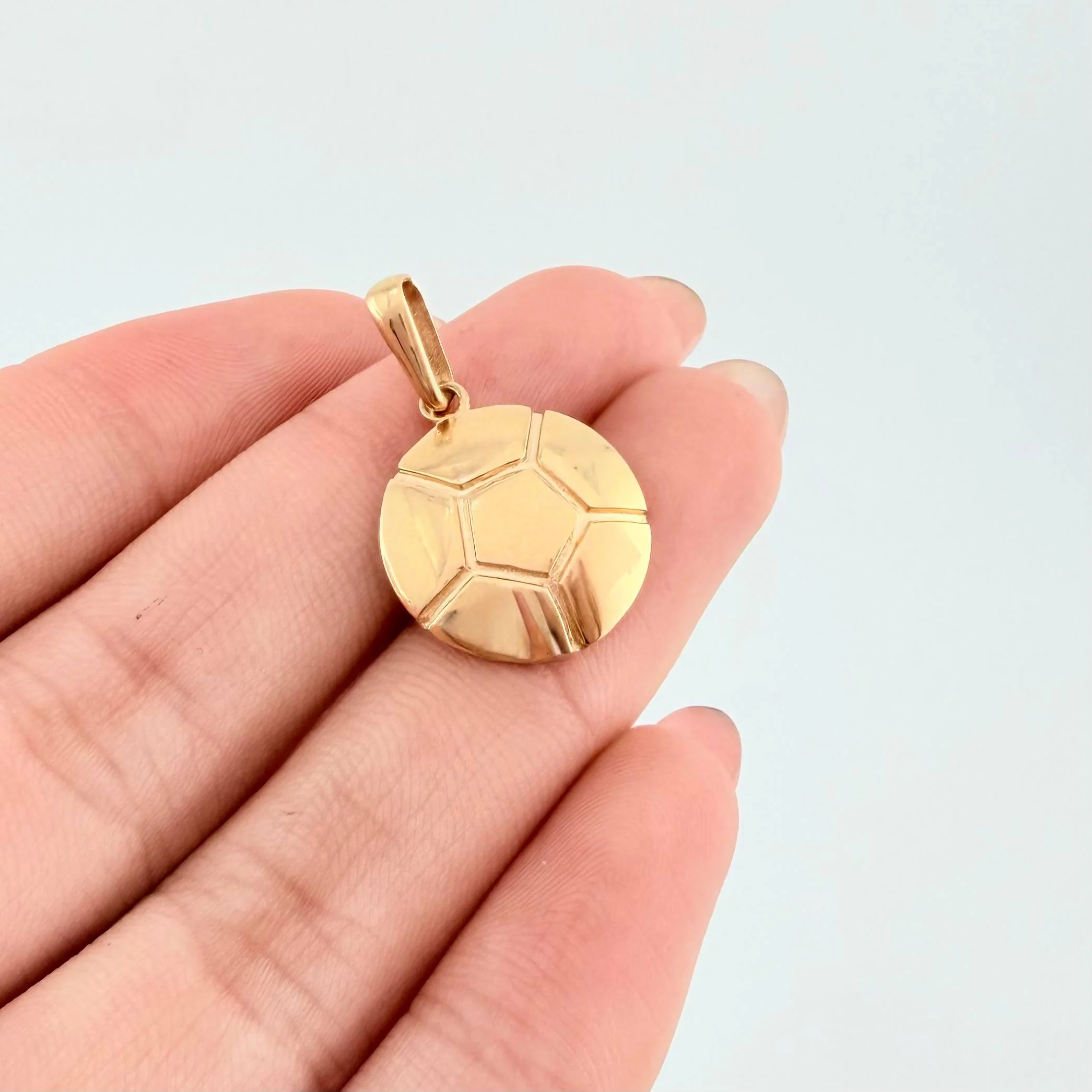 Dije Balón 2.2gr / 2.5cm / Oro Amarillo 18K - Image 3