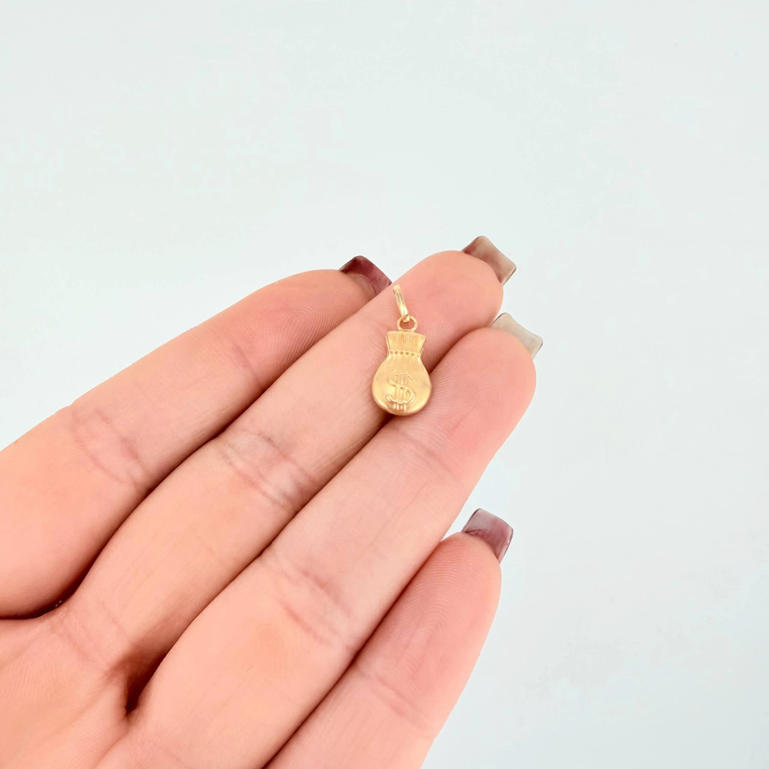 Dije Bolsa de Dinero 0.5gr / 1.7cm / Oro Amarillo 18K - Image 4