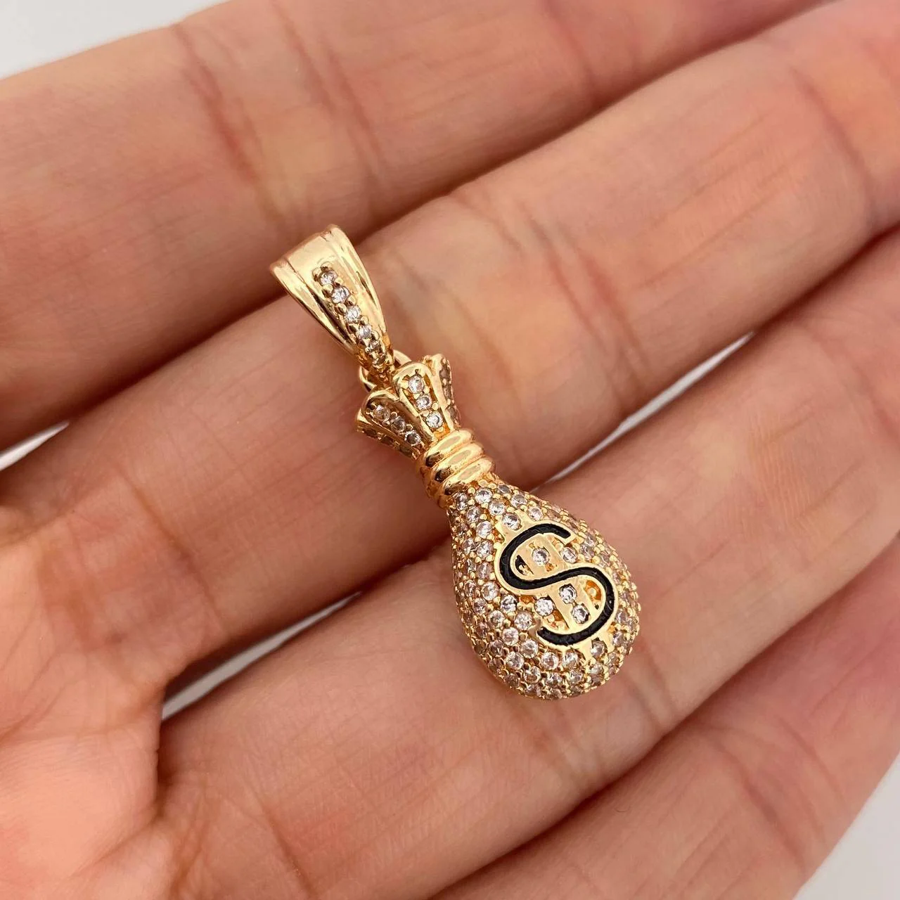 Dije Bolsa De Dinero 4.25 g / 3 cm Oro Amarillo 18K - Image 4