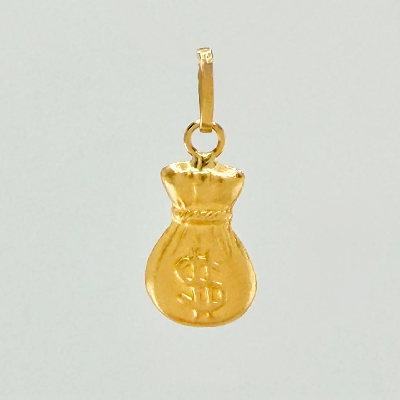 Dije Bolsa Dinero Mate 0.35g / 1.8cm Oro Amarillo 18K - Image 2