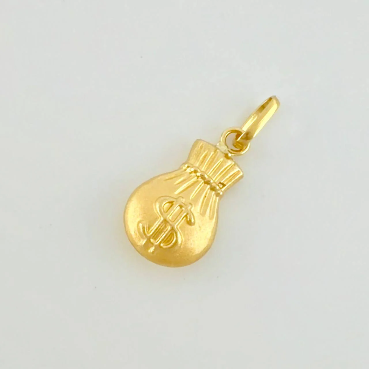 Dije Bolsa Dinero Mate 0.45g / 1.9cm Oro Amarillo 18K - Image 2