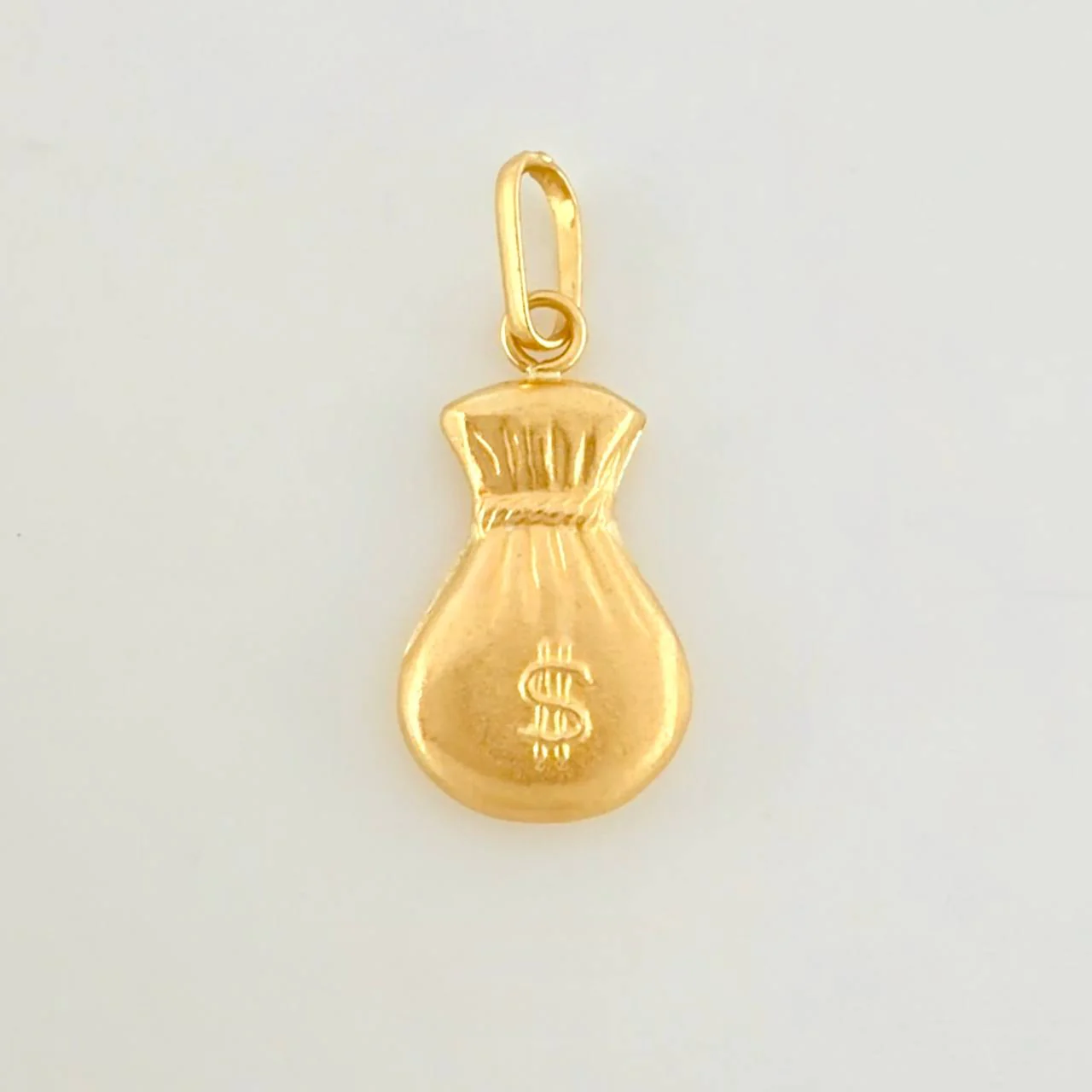 Dije Bolsa Dinero Mate 0.5g / 2.1cm Oro Amarillo 18K