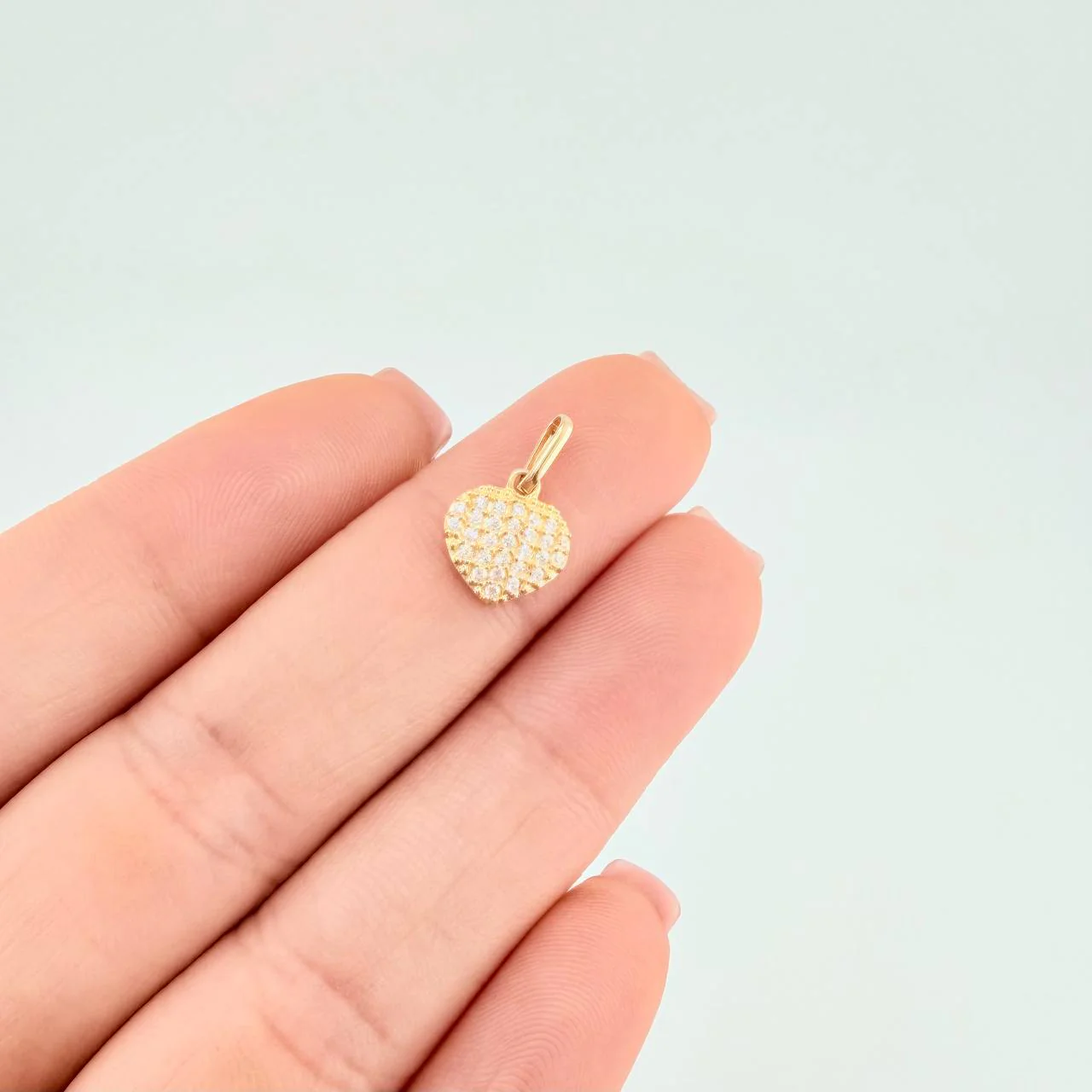 Dije Corazón Tupido 0.7 g / 1.5 cm Oro Amarillo 18K - Image 5