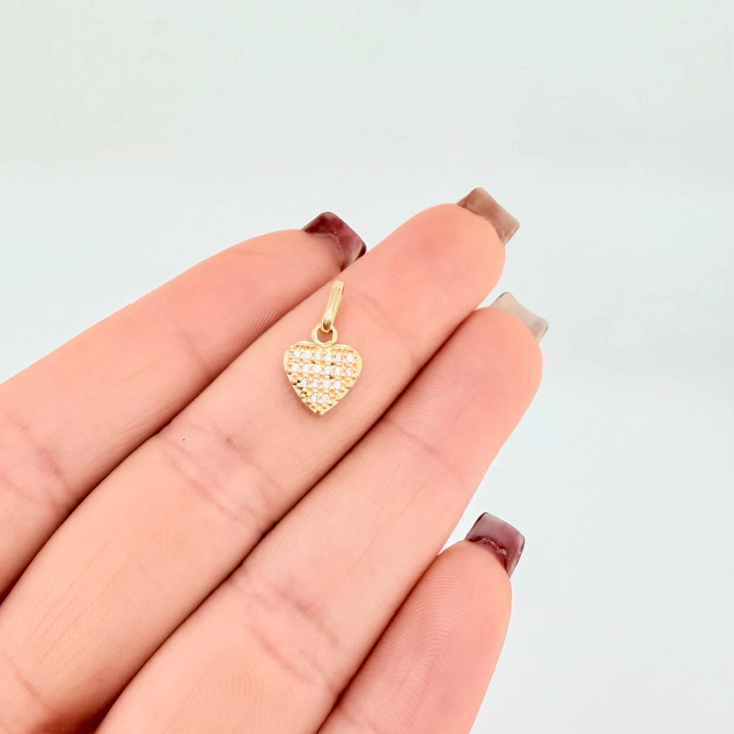 Dije Corazon Tupido 0.95gr / 1.5cm / Oro Amarillo 18K * - Image 5