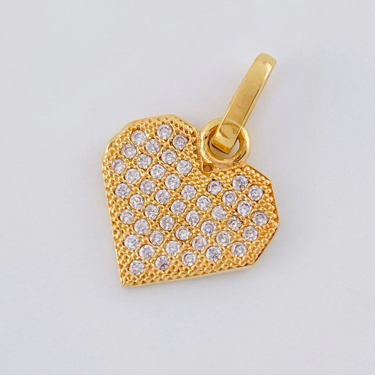 Dije Corazón Tupido 1.3 g / 1.7 cm Oro Amarillo 18K - Image 3