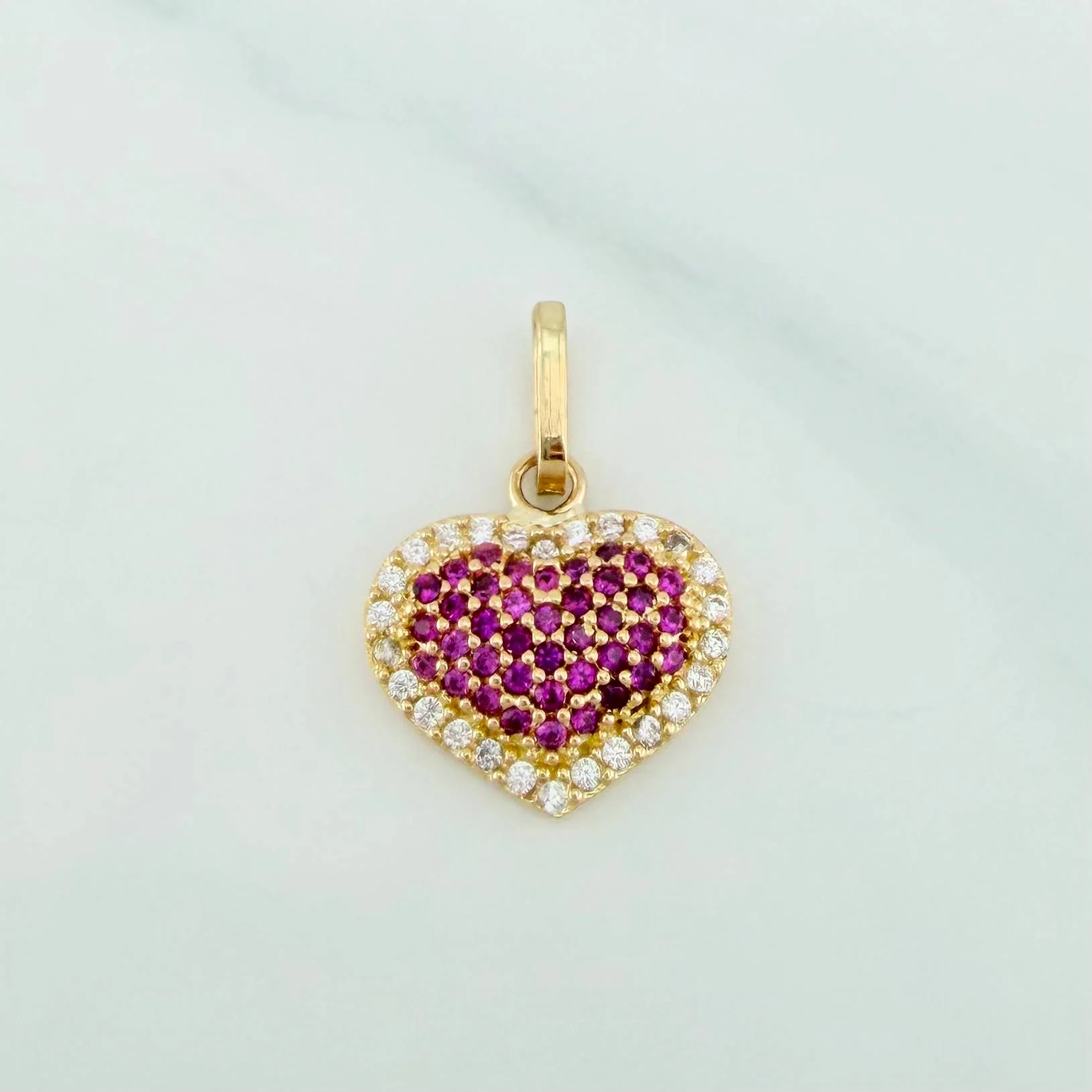 Dije Corazón Tupido 1.6 g / 1.8 cm Oro Amarillo 18K