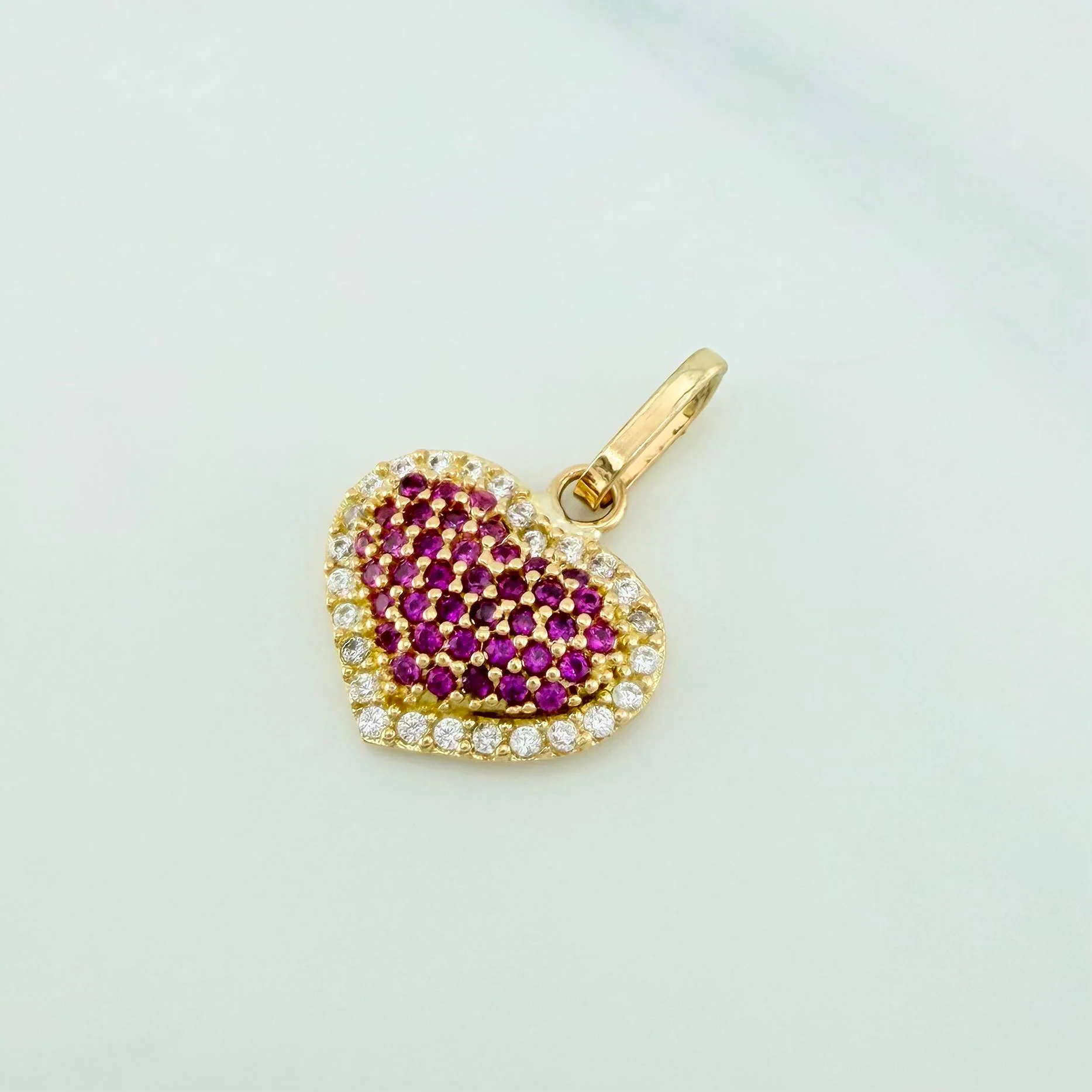 Dije Corazón Tupido 1.65 g / 1.8 cm Oro Amarillo 18K - Image 3