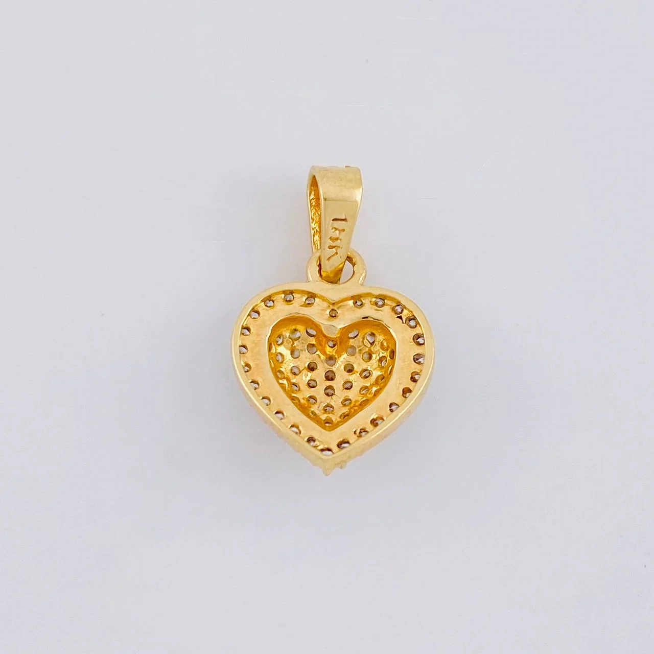 Dije Corazón Tupido 1.75 g / 1.9 cm Oro Amarillo 18K - Image 4