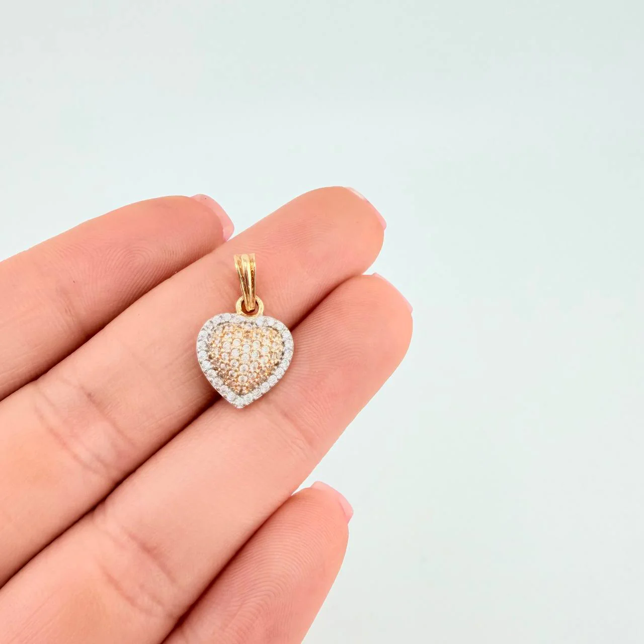 Dije Corazón Tupido 1.75 g / 1.9 cm Oro Amarillo 18K - Image 5