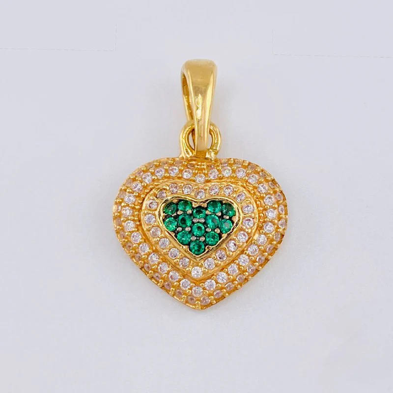 Dije Corazón Tupido 3.5 g / 2.5 cm Oro Amarillo 18K