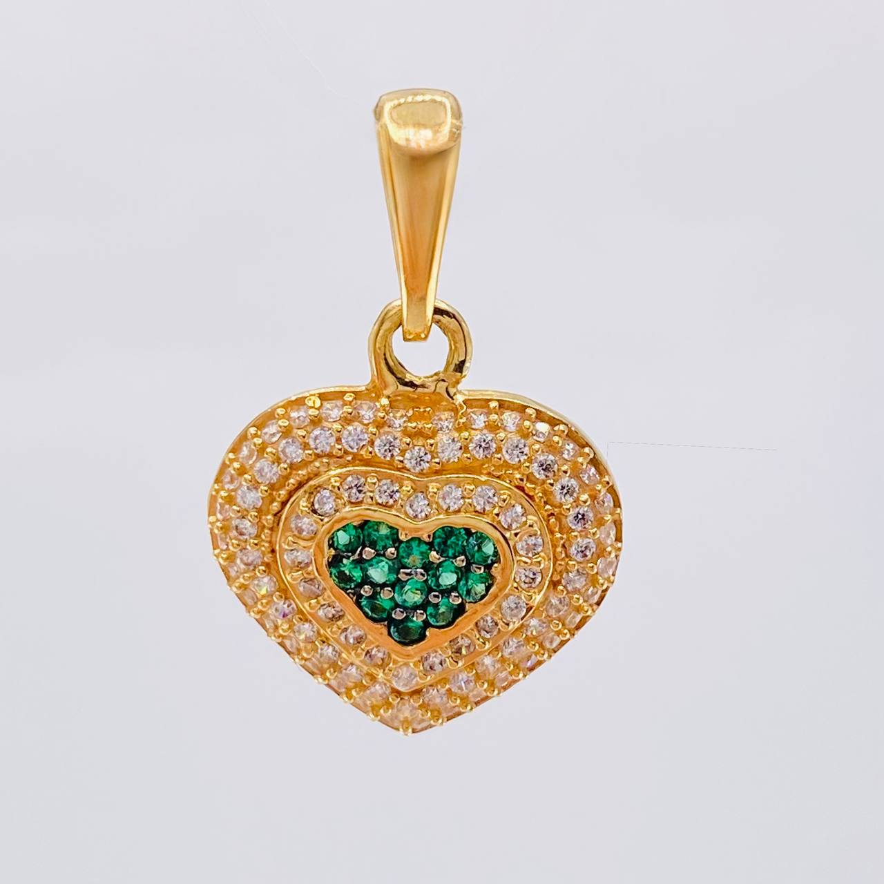Dije Corazón Tupido 3.5 g / 2.5 cm Oro Amarillo 18K - Image 3