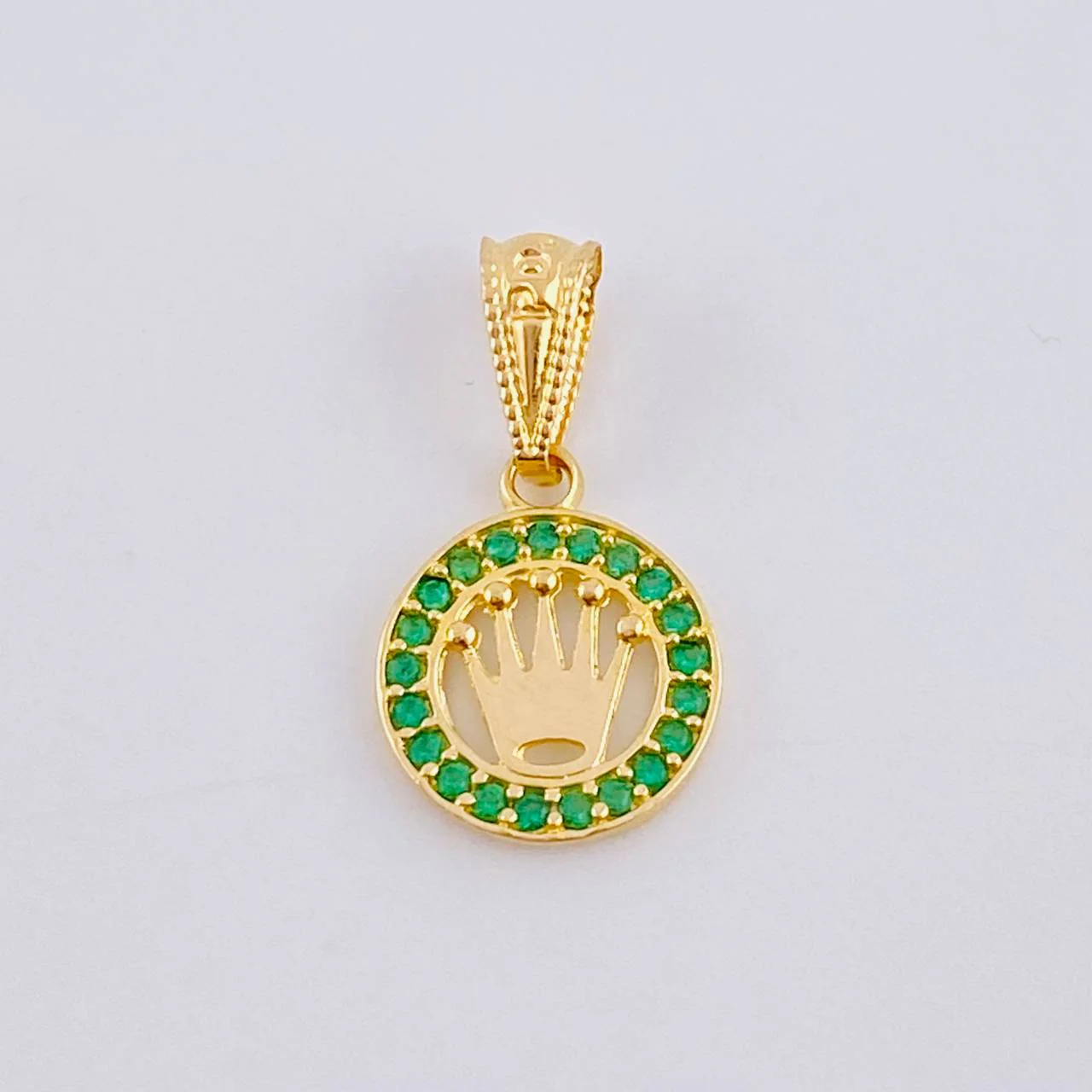 Dije Corona Circular 0.65 g / 1,8 cm Oro Amarillo 18K - Image 2