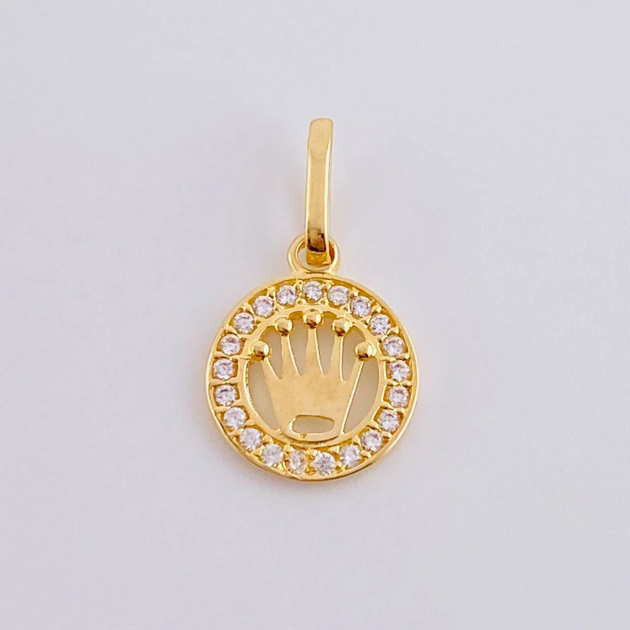 Dije Corona Circular 0.75 g / 1,8 cm Oro Amarillo 18K
