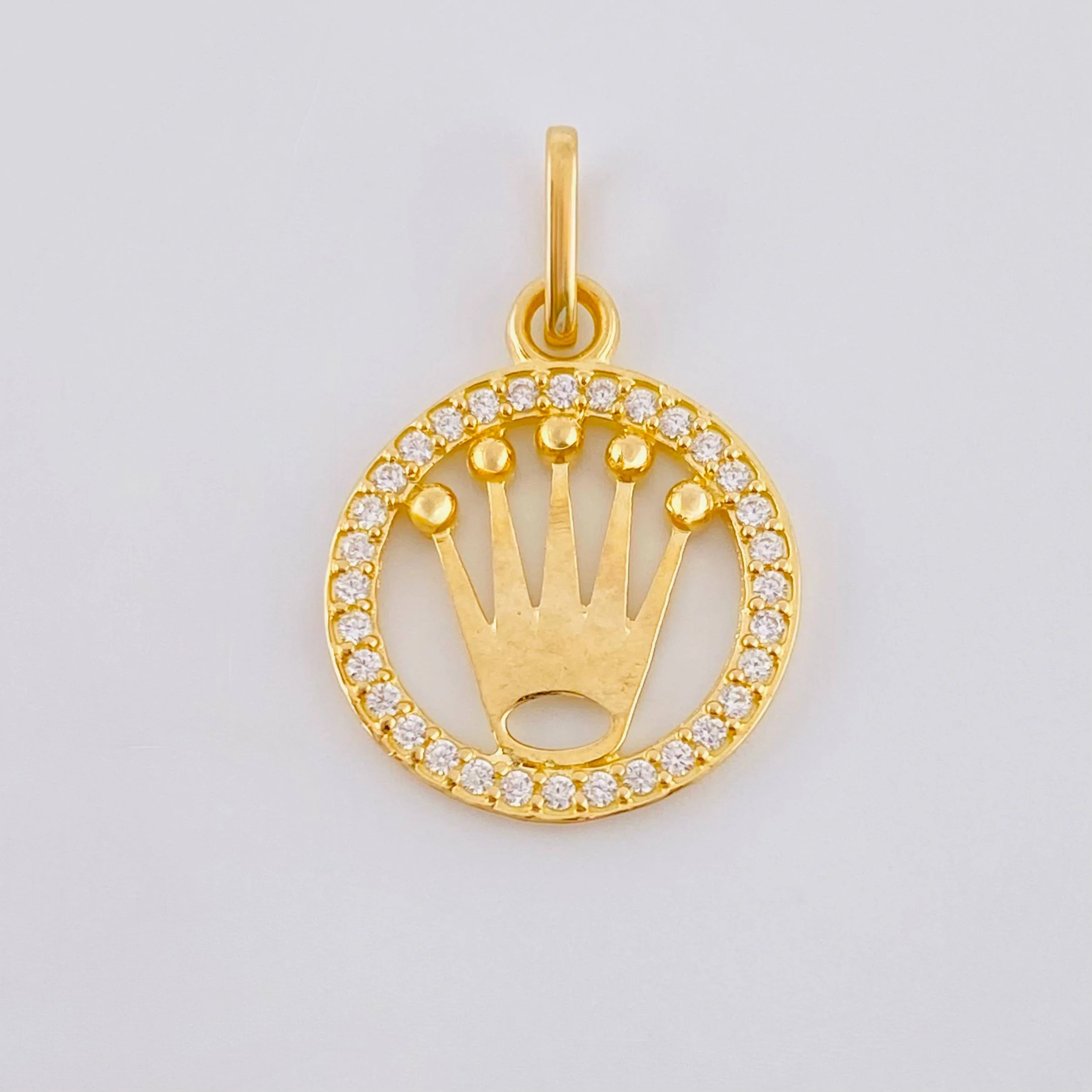Dije Corona Circular 1.2gr / 2.3cm / Oro Amarillo 18K ©