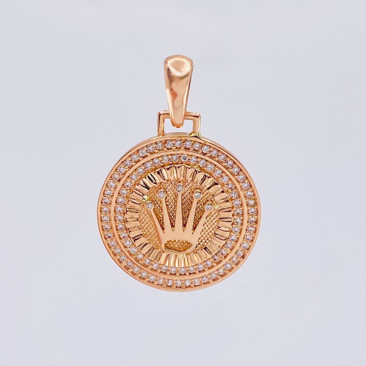 Dije Corona Circular 4.3 g / 3,3 cm Oro Rosa 18K - Image 2