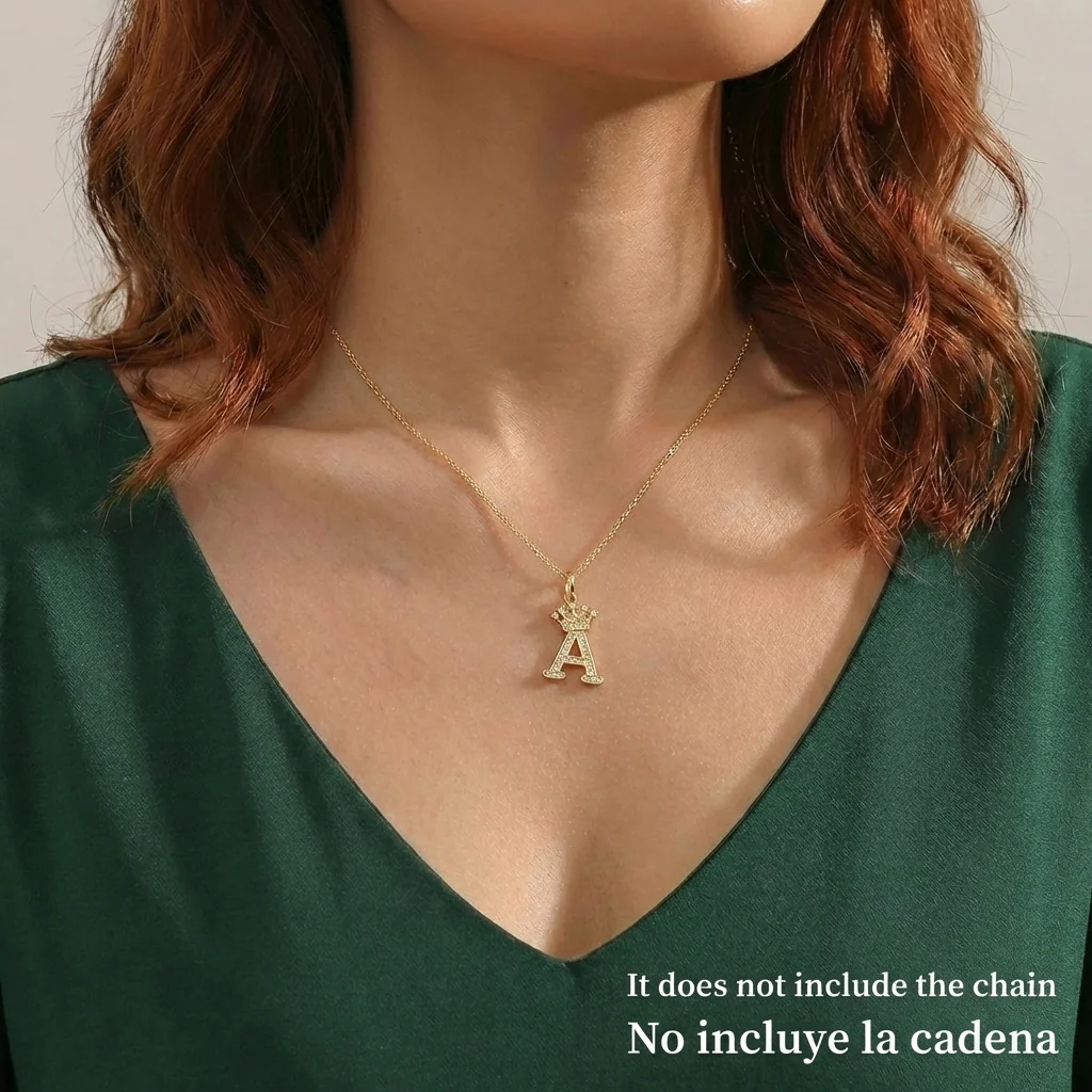 Dije Corona Letra A 1.9 g / 2.6 cm Oro Amarillo 18K - Image 2